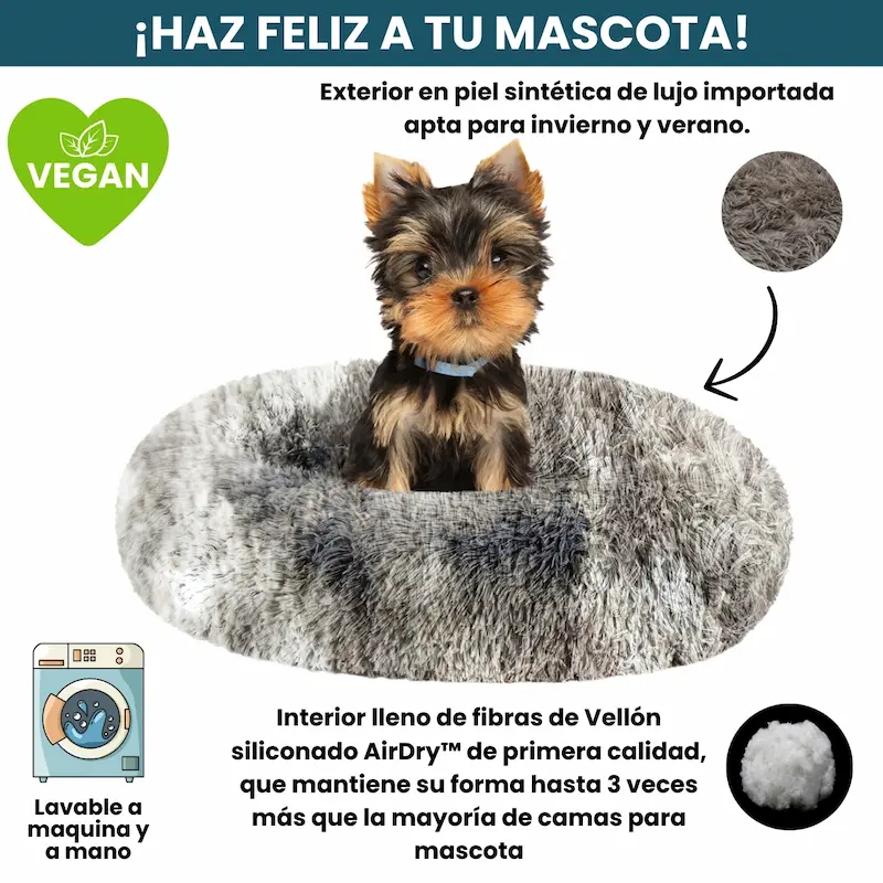 [Combo] Cama PREMIUM Antiestrés Para Perros Mascotikos™ + Manta Anti-Estrés + Almohadita De Regalo 🎁
