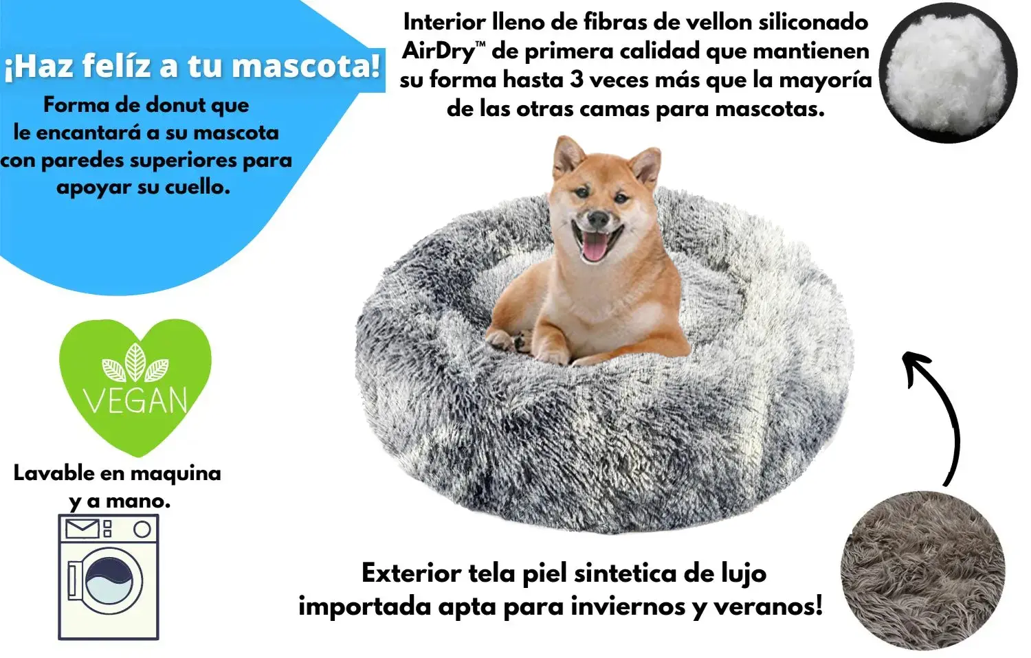 [COMBO] Camita Anti-Estrés + Manta Anti-Estrés Para Mascotas + Almohadita en Peluche de Obsequio 🎁