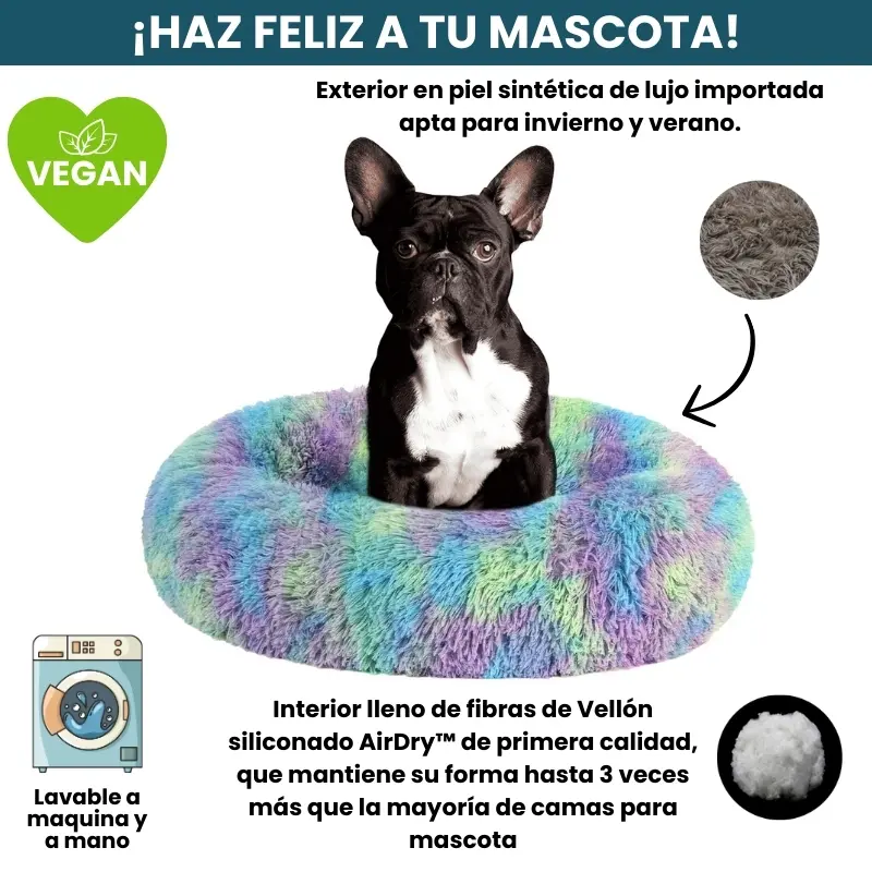 [Combo] Cama PREMIUM Antiestrés Para Perros Mascotikos™ + Manta Anti-Estrés + Almohadita De Regalo 🎁