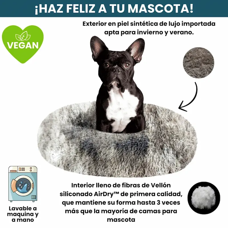 [Combo] Cama PREMIUM Antiestrés Para Perros Mascotikos™ + Manta Anti-Estrés + Almohadita De Regalo 🎁