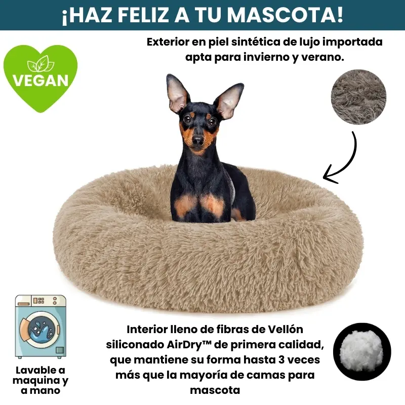 Cama PREMIUM Antiestrés Para Perros Mascotikos™+ Almohadita De Regalo 🎁