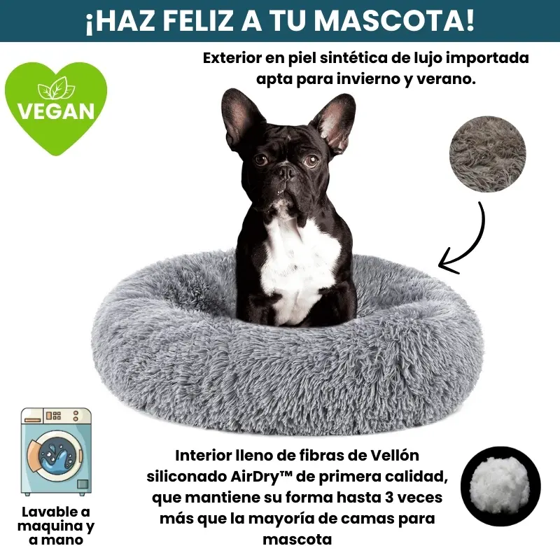 [Combo] Cama PREMIUM Antiestrés Para Perros Mascotikos™ + Manta Anti-Estrés + Almohadita De Regalo 🎁