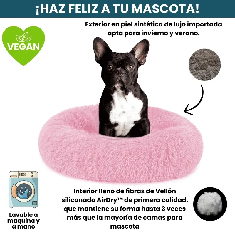 [Combo] Cama PREMIUM Antiestrés Para Perros Mascotikos™ + Manta Anti-Estrés + Almohadita De Regalo 🎁