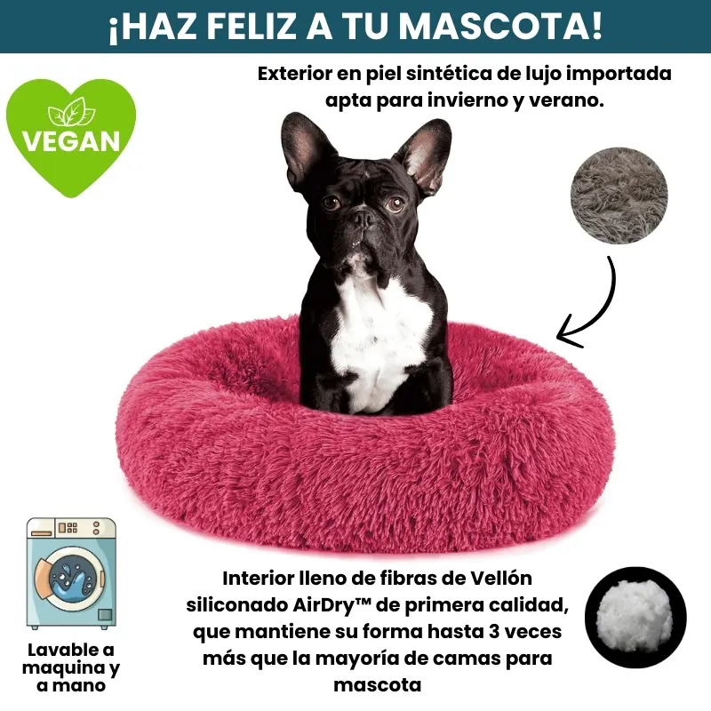 [Combo] Cama PREMIUM Antiestrés Para Perros Mascotikos™ + Manta Anti-Estrés + Almohadita De Regalo 🎁