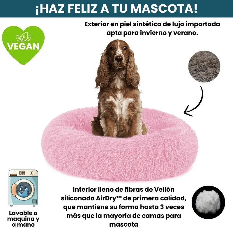 [Combo] Cama PREMIUM Antiestrés Para Perros Mascotikos™ + Manta Anti-Estrés + Almohadita De Regalo 🎁