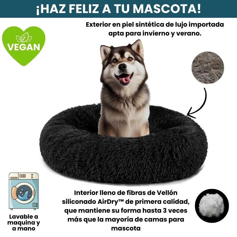 [Combo] Cama PREMIUM Antiestrés Para Perros Mascotikos™ + Manta Anti-Estrés + Almohadita De Regalo 🎁