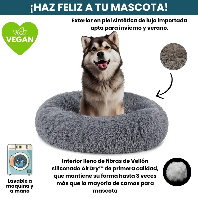 [Combo] Cama PREMIUM Antiestrés Para Perros Mascotikos™ + Manta Anti-Estrés + Almohadita De Regalo 🎁