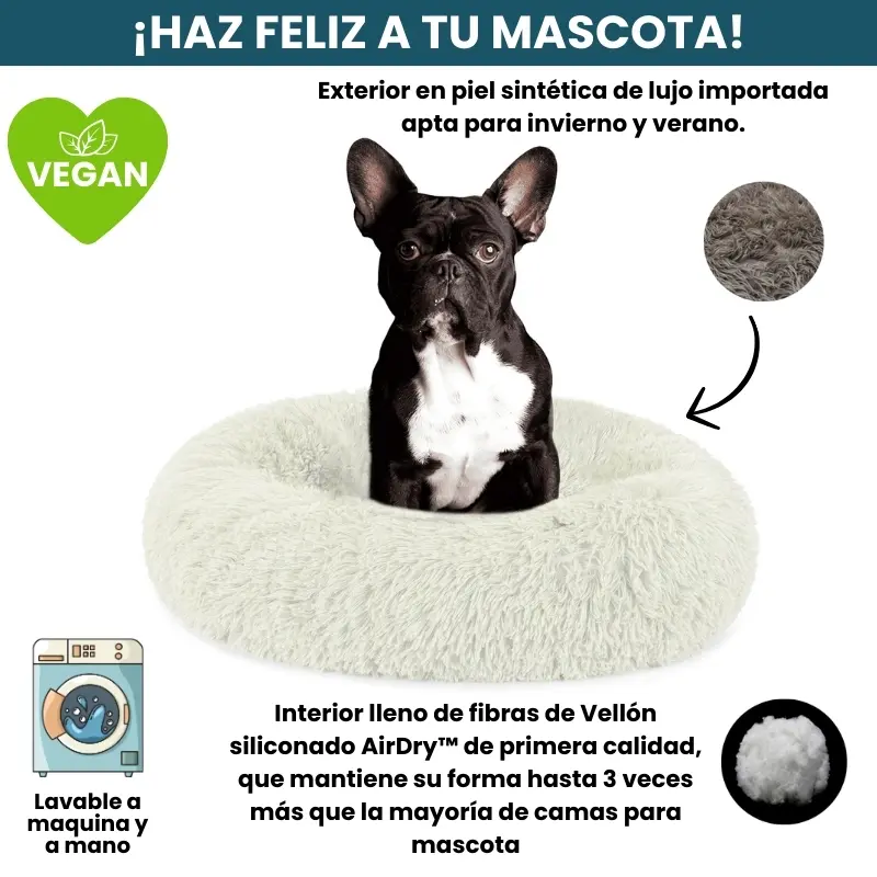 [Combo] Cama PREMIUM Antiestrés Para Perros Mascotikos™ + Manta Anti-Estrés + Almohadita De Regalo 🎁