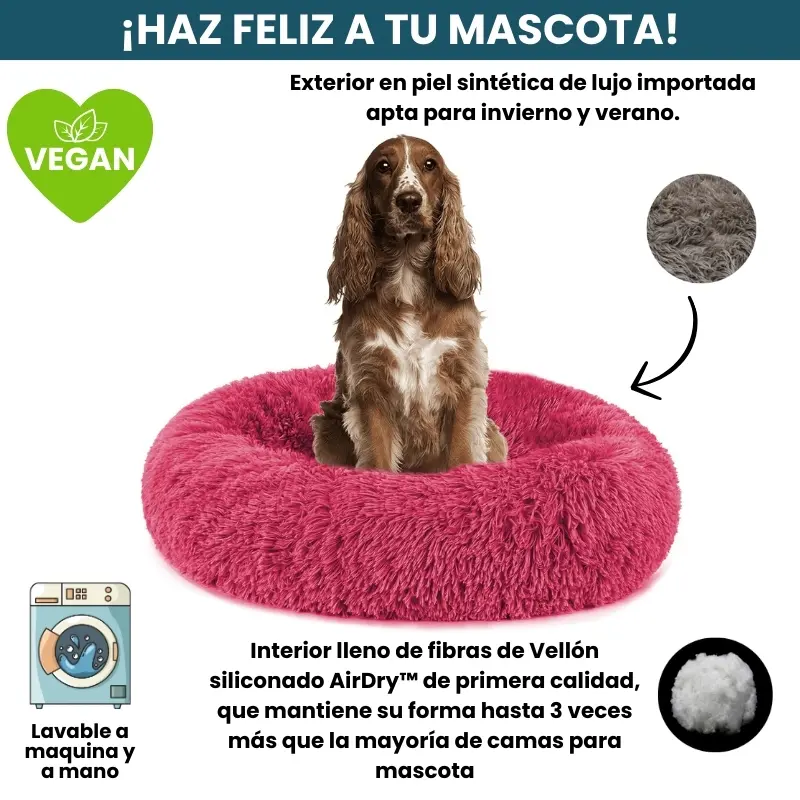 [Combo] Cama PREMIUM Antiestrés Para Perros Mascotikos™ + Manta Anti-Estrés + Almohadita De Regalo 🎁
