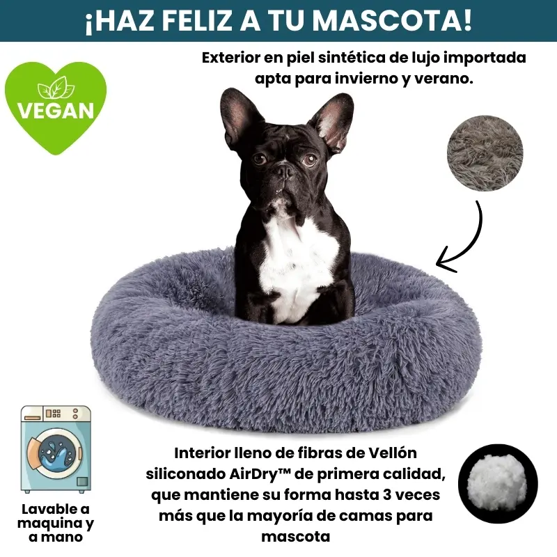 [Combo] Cama PREMIUM Antiestrés Para Perros Mascotikos™ + Manta Anti-Estrés + Almohadita De Regalo 🎁
