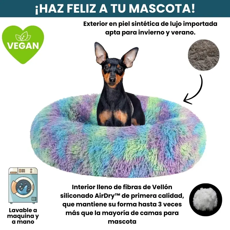 [Combo] Cama PREMIUM Antiestrés Para Perros Mascotikos™ + Manta Anti-Estrés + Almohadita De Regalo 🎁