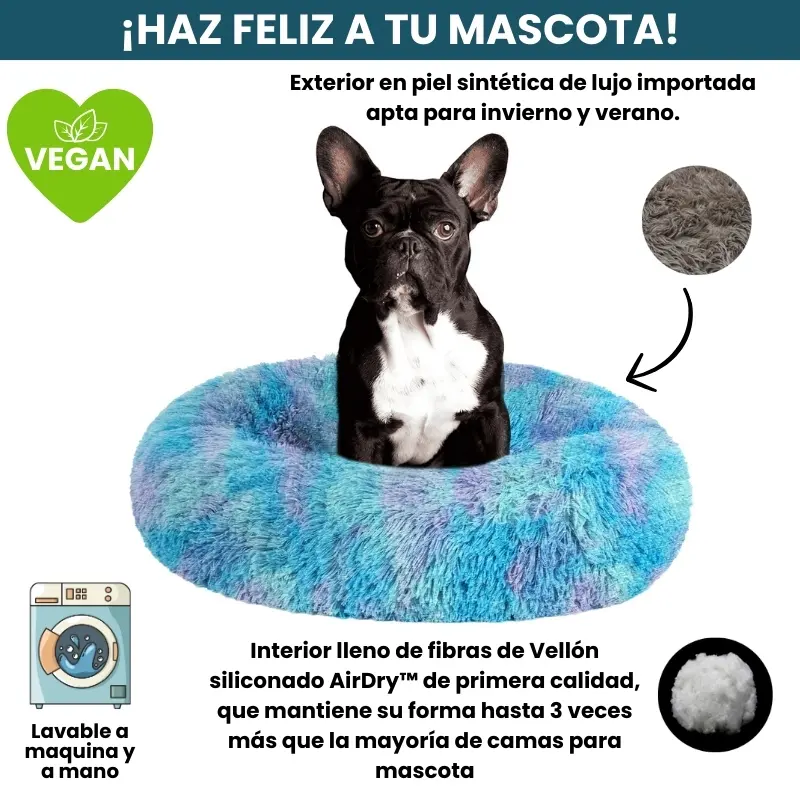 [Combo] Cama PREMIUM Antiestrés Para Perros Mascotikos™ + Manta Anti-Estrés + Almohadita De Regalo 🎁