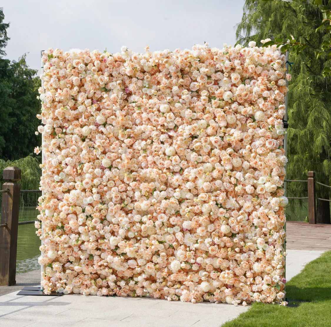 Deluxe 5D “Valerie” flower wall cloth back