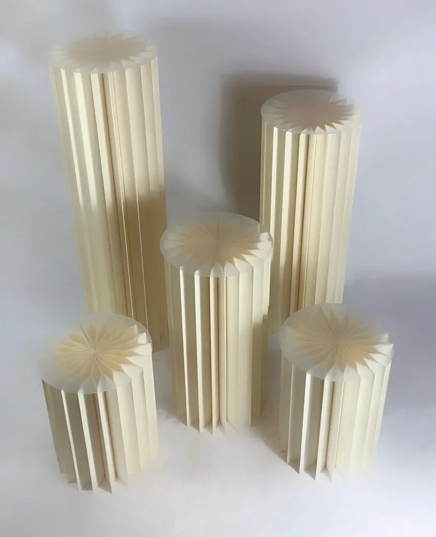 Origami display plinths