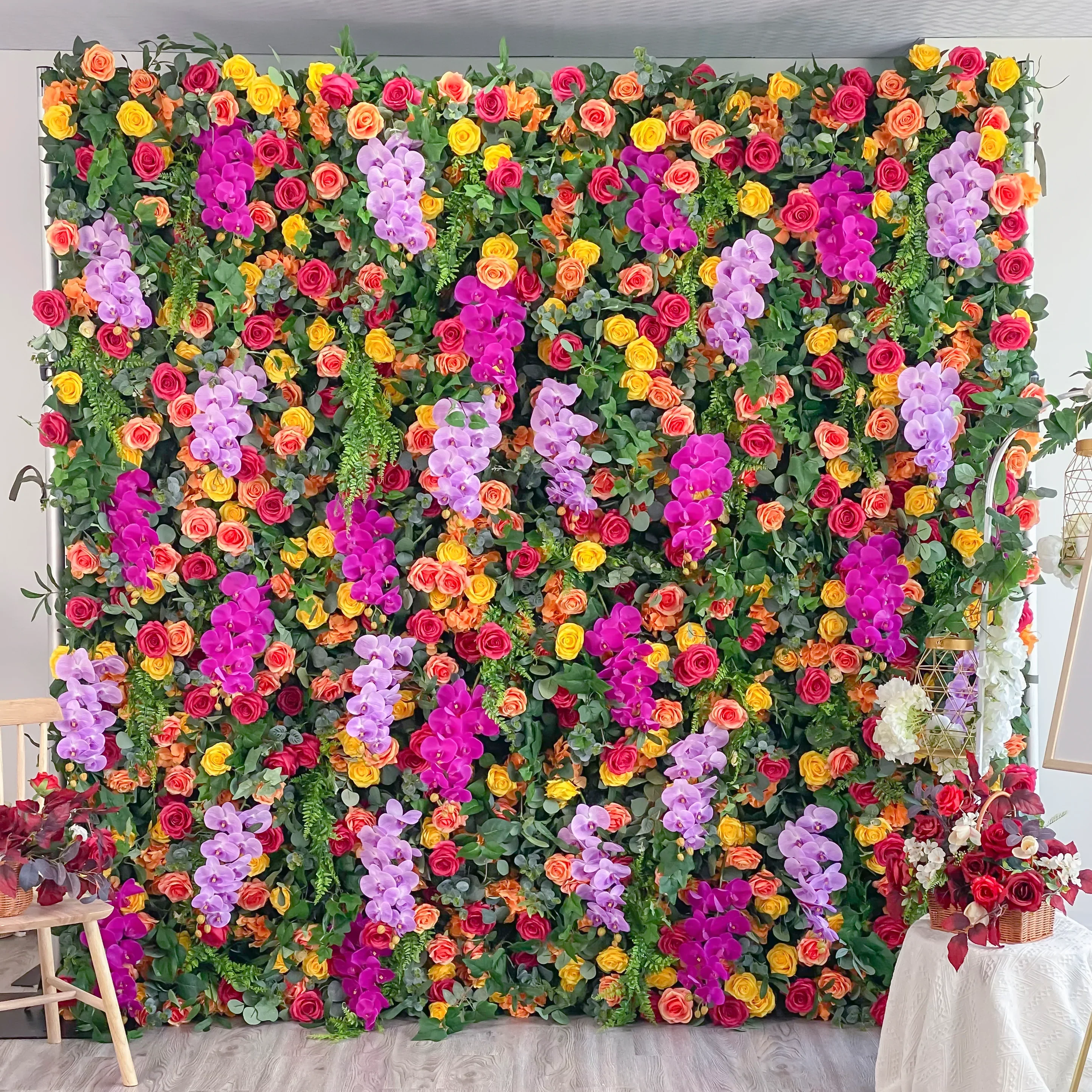 Deluxe 5D “Penelope” flower wall cloth back