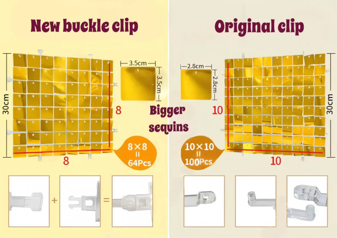 Mini sequin wall 210cm x 90cm  21 panels