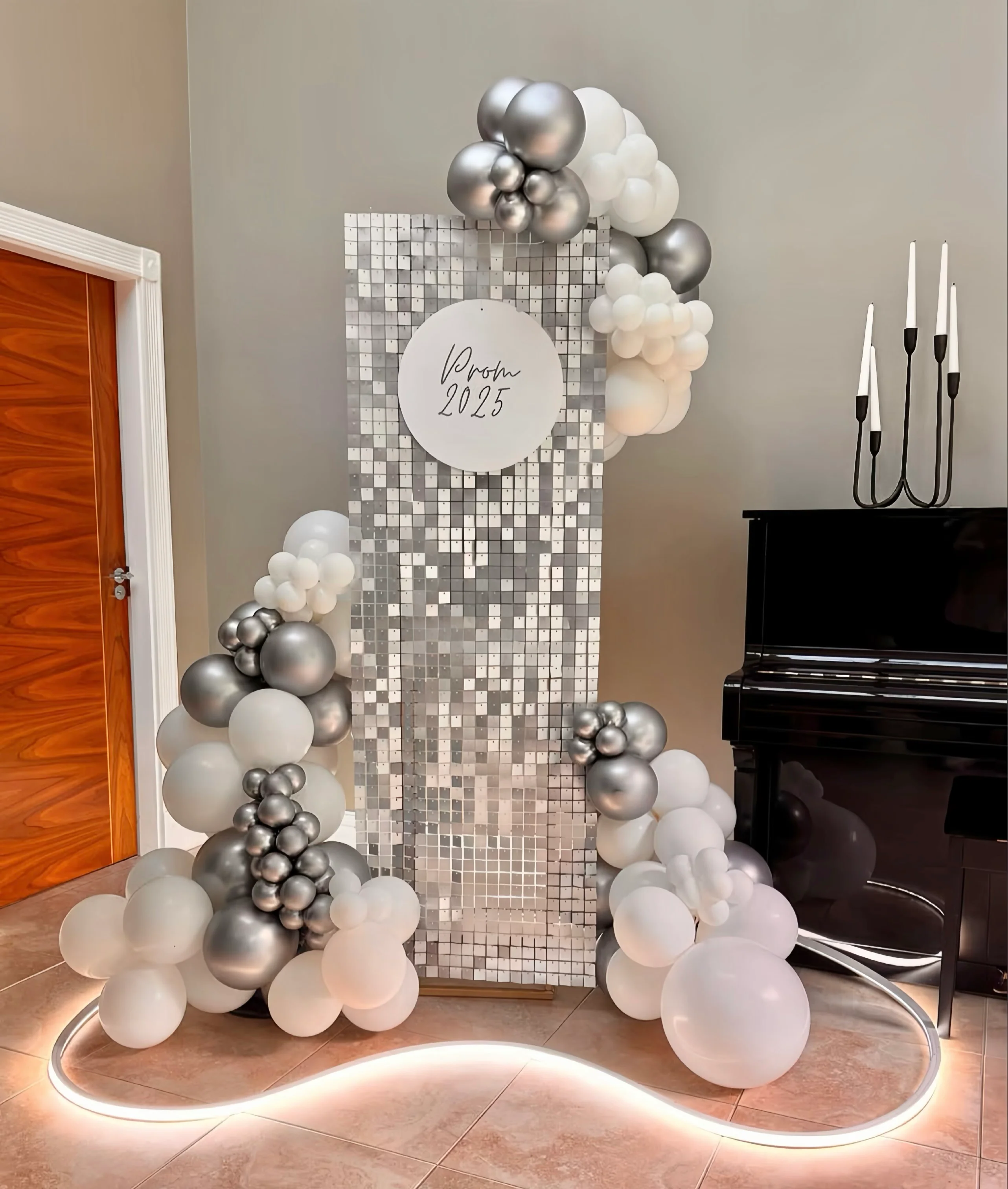 Mini sequin wall 180cm x 60cm  12 panels