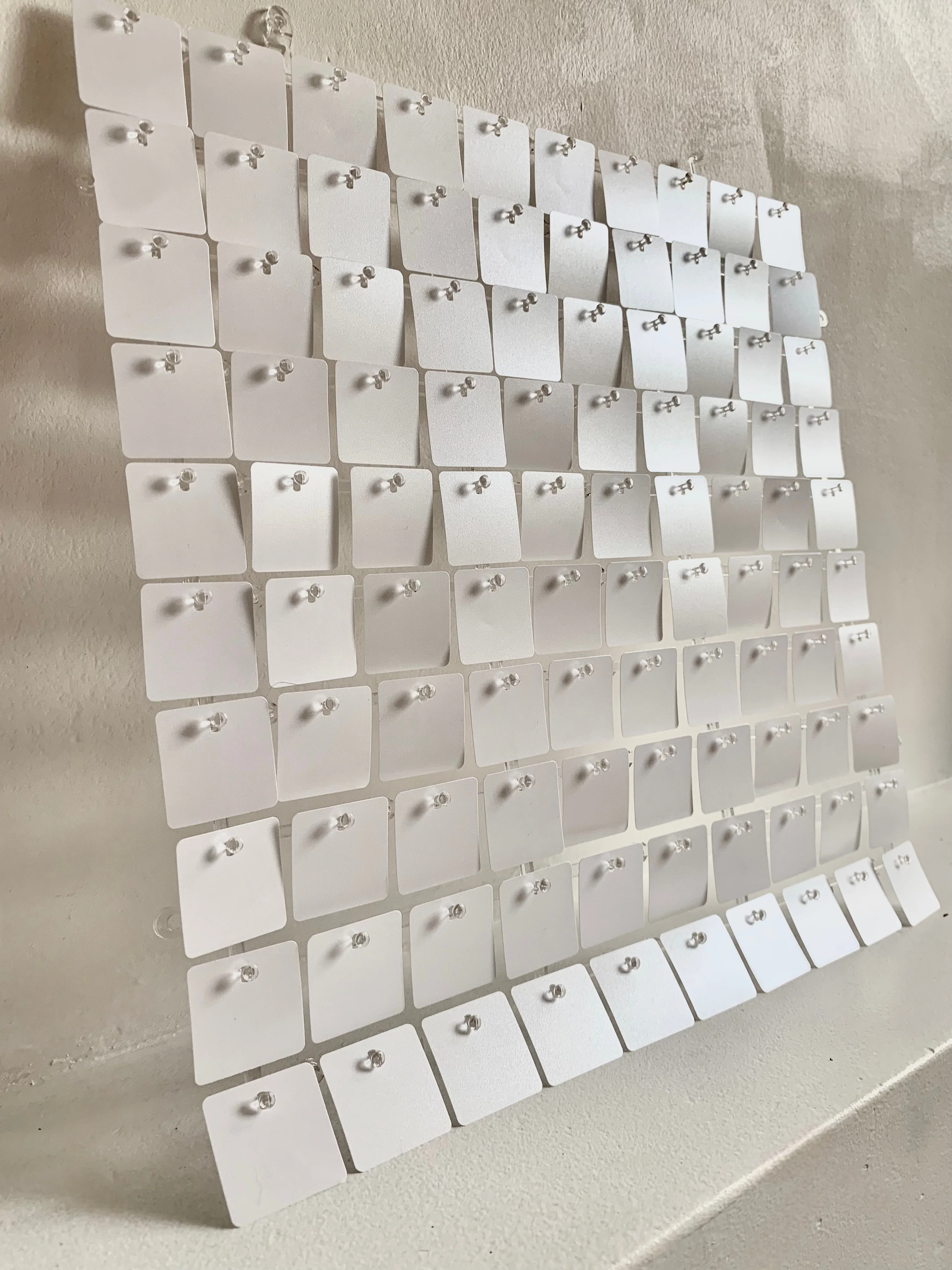 NEW “Pearl” white Matte sequin wall