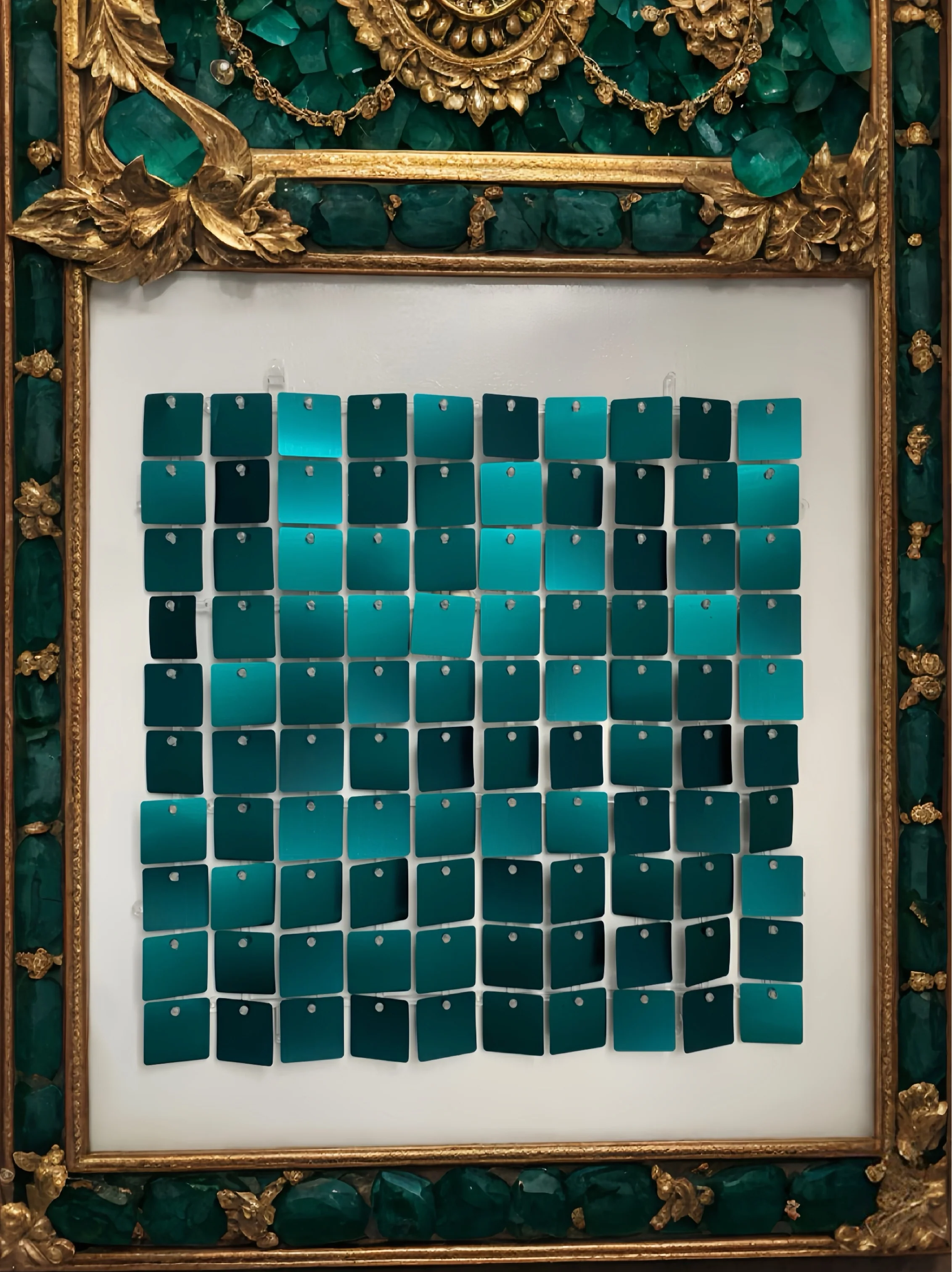 NEW Emerald matte sequin wall