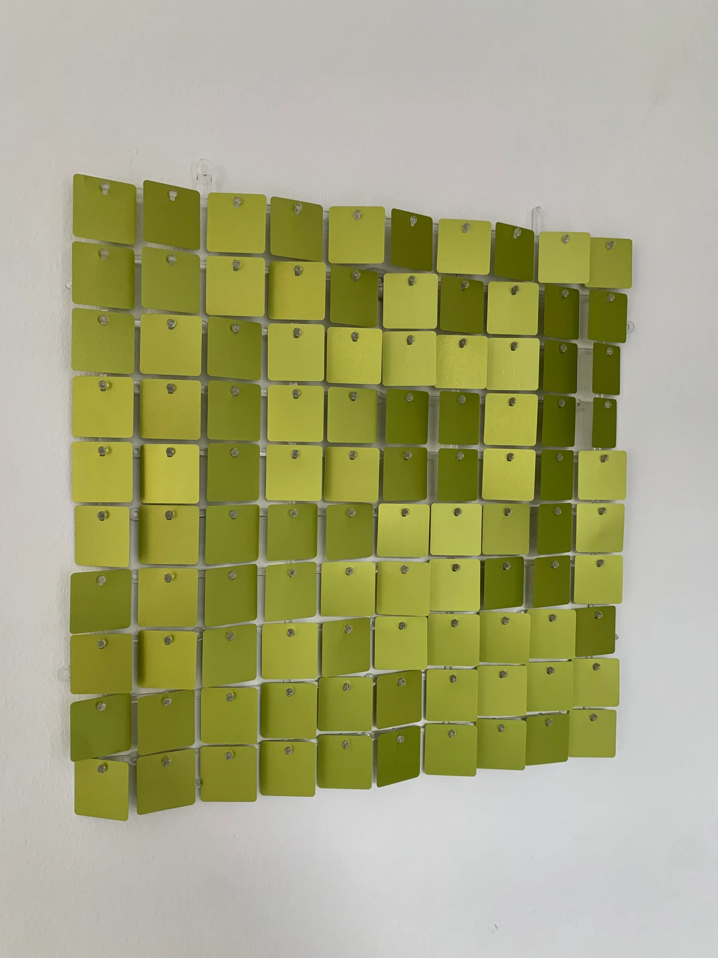 Olive green matte sequin wall