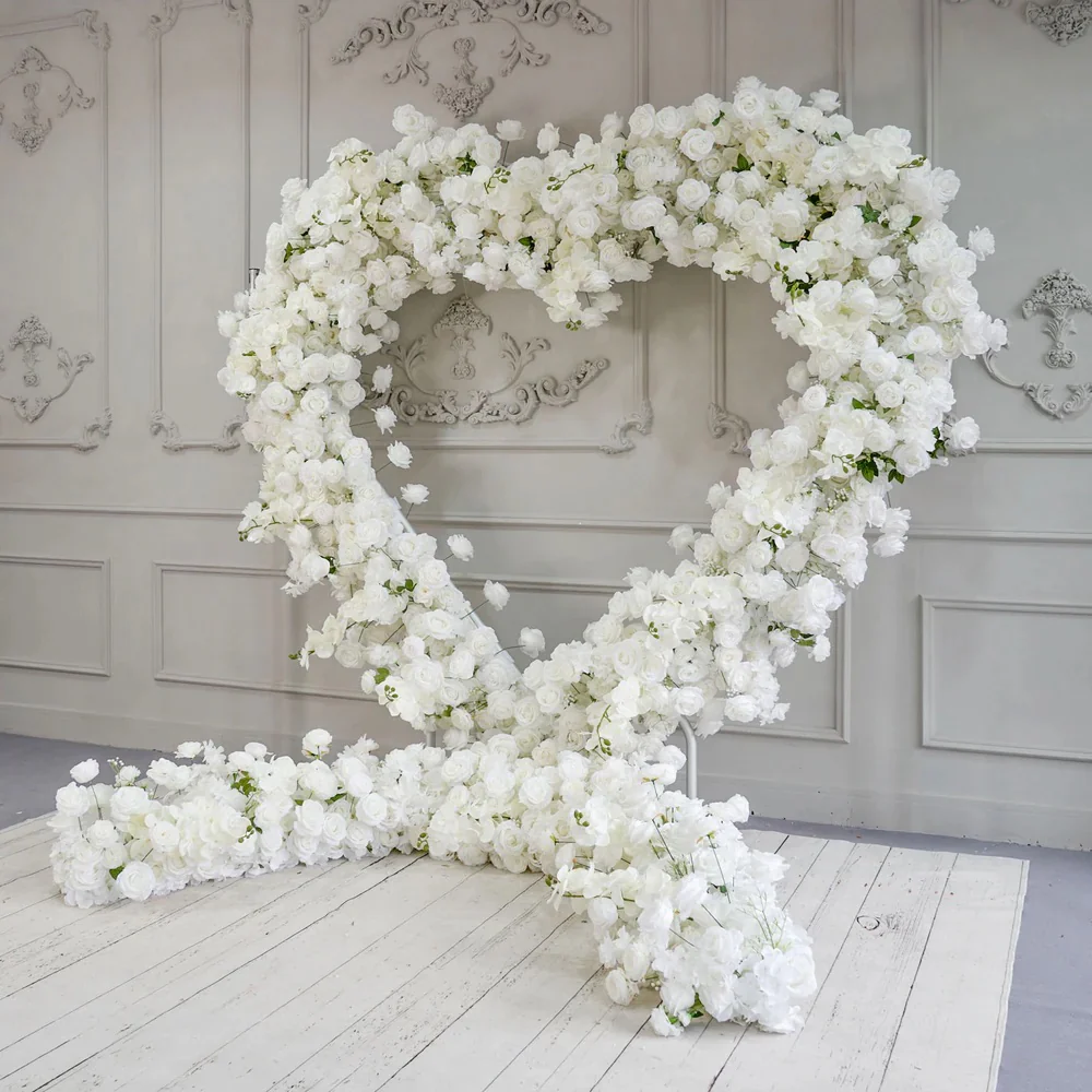 Rose floral arch heart shape freestanding