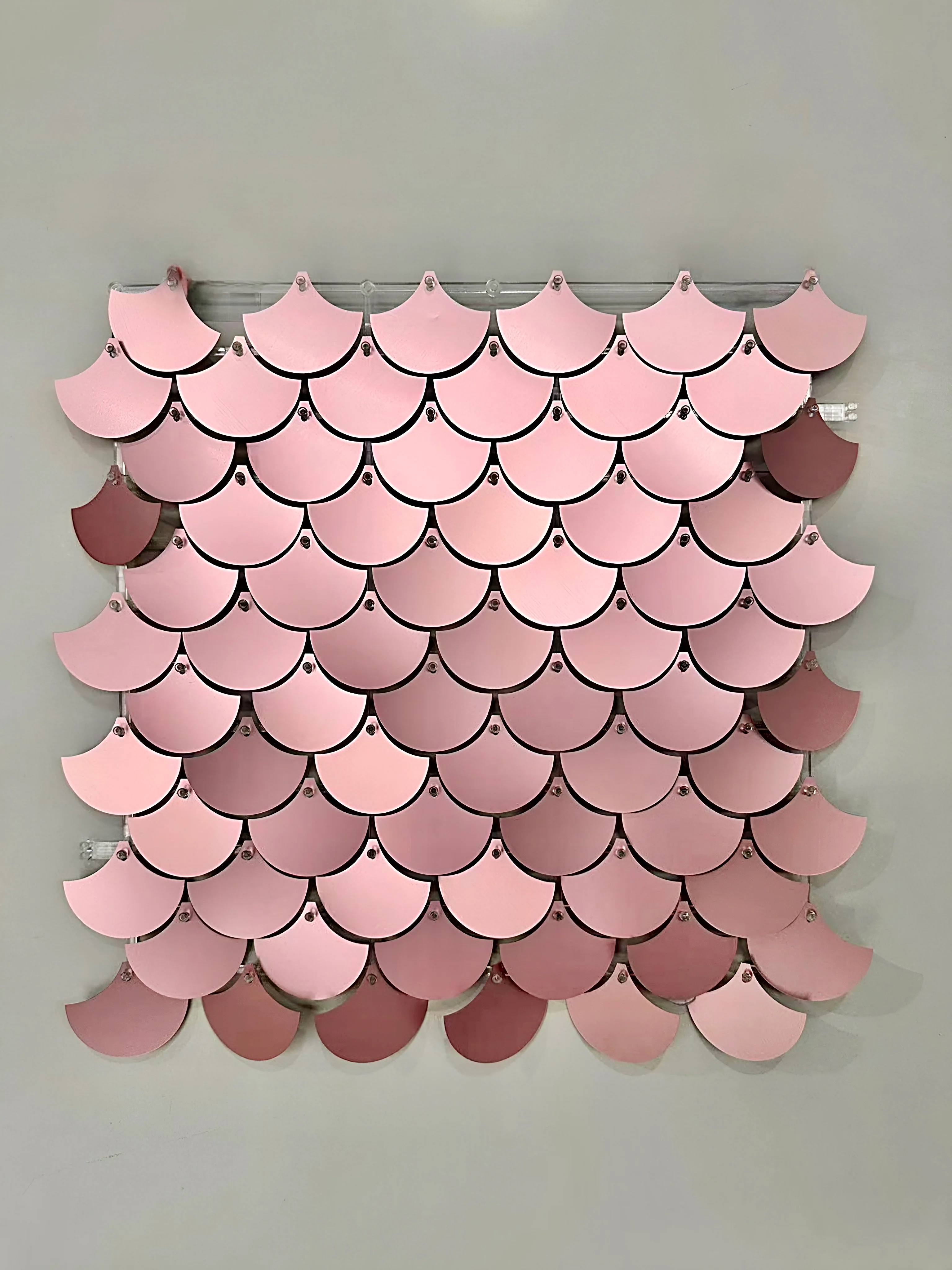 New pink scales sequin wall