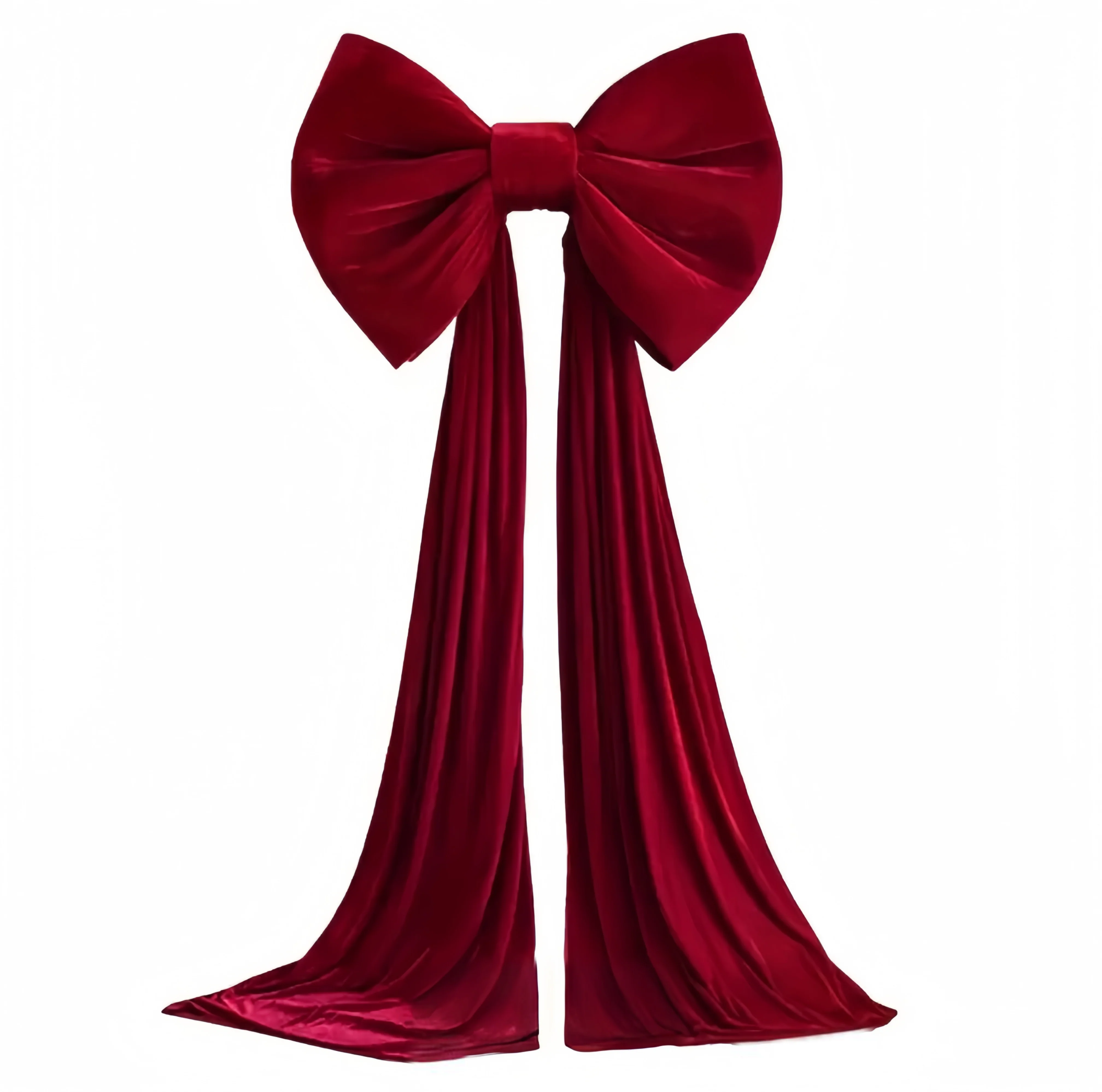 Velvet big bow wine red 180cm x 80cm x 60cm