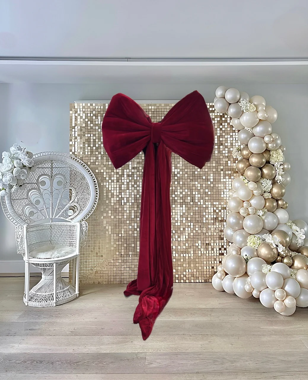 Velvet giant bow (all colours) 215cm x 120cm x 90cm