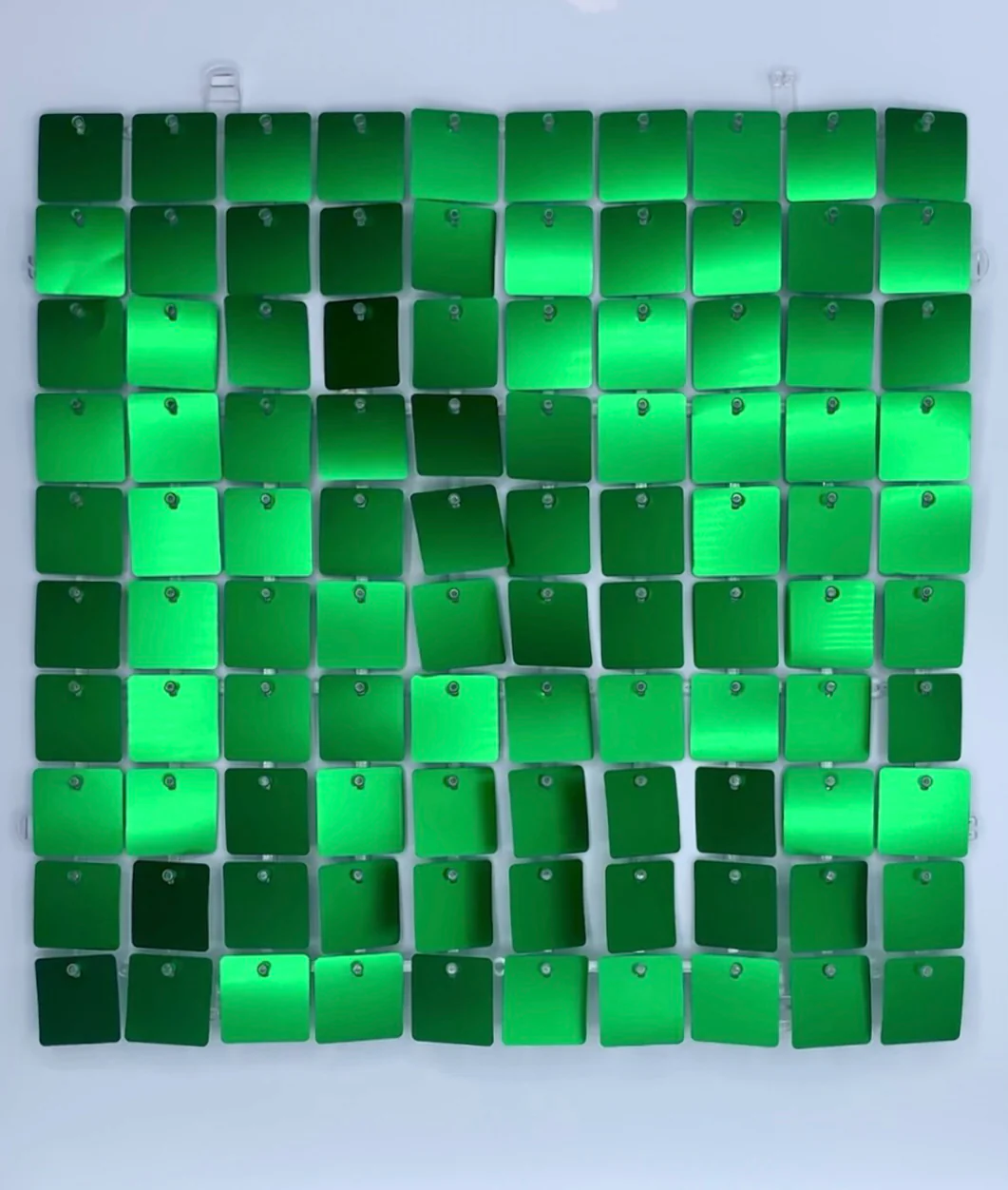 Green matte sequin wall