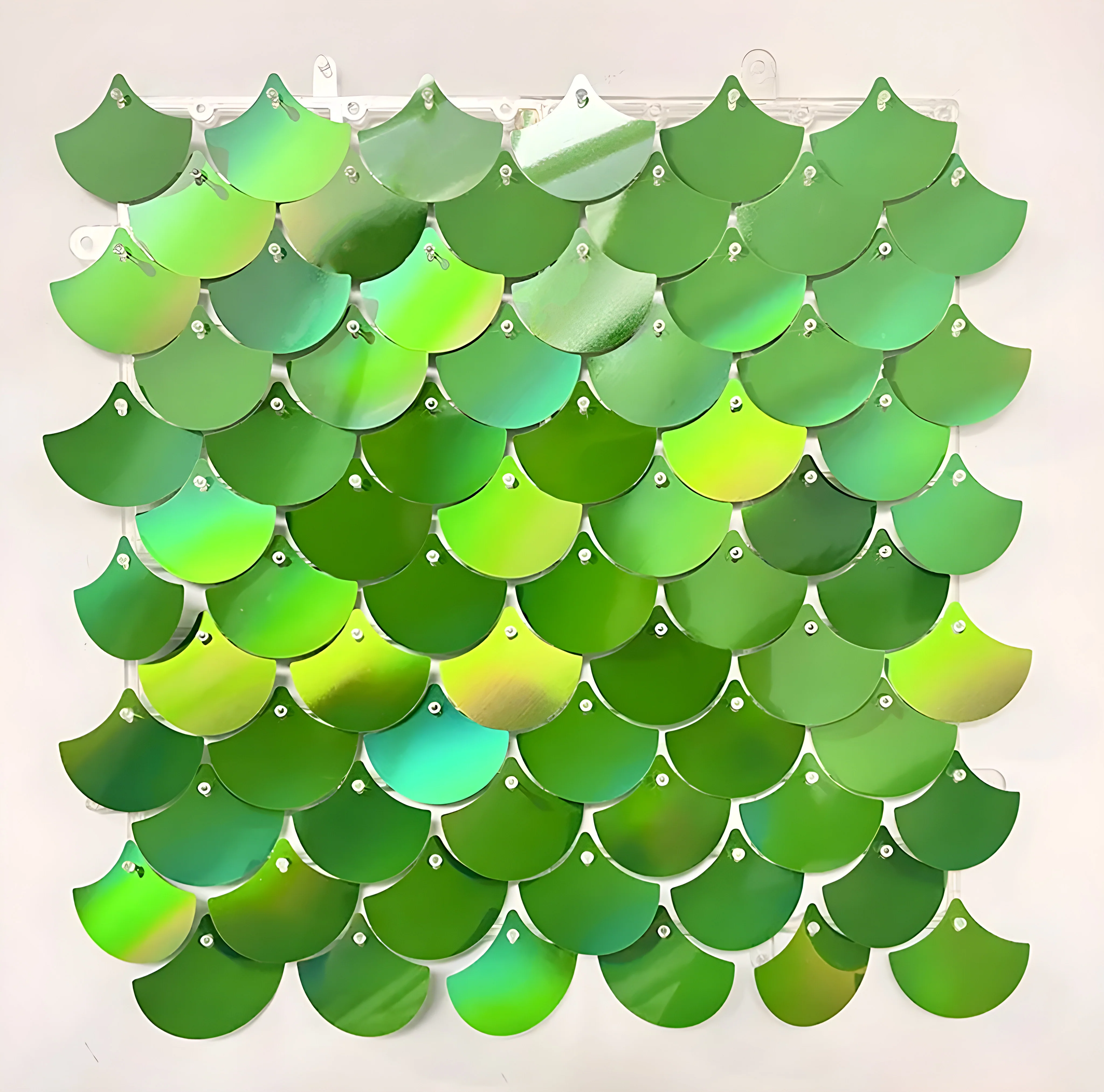 New mermaid green scales sequin wall
