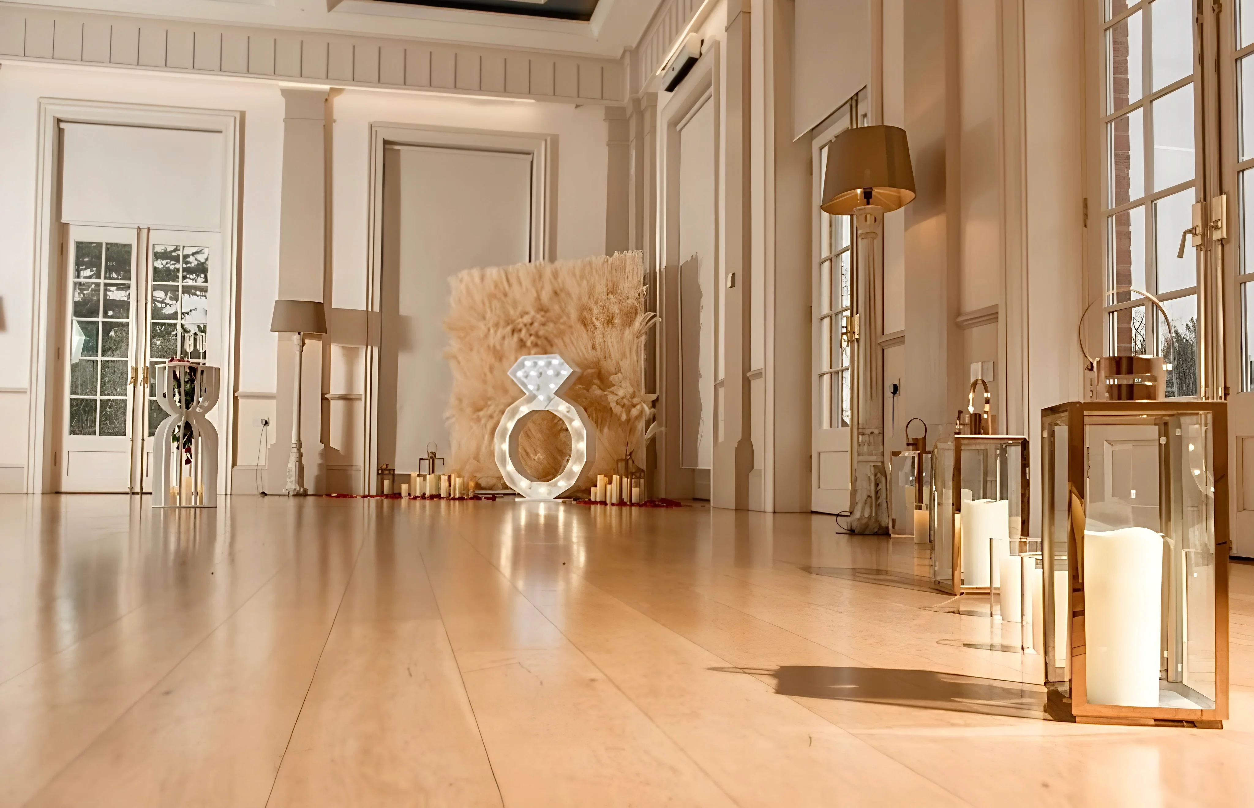 Deluxe 5D Faux pampas wall cloth back