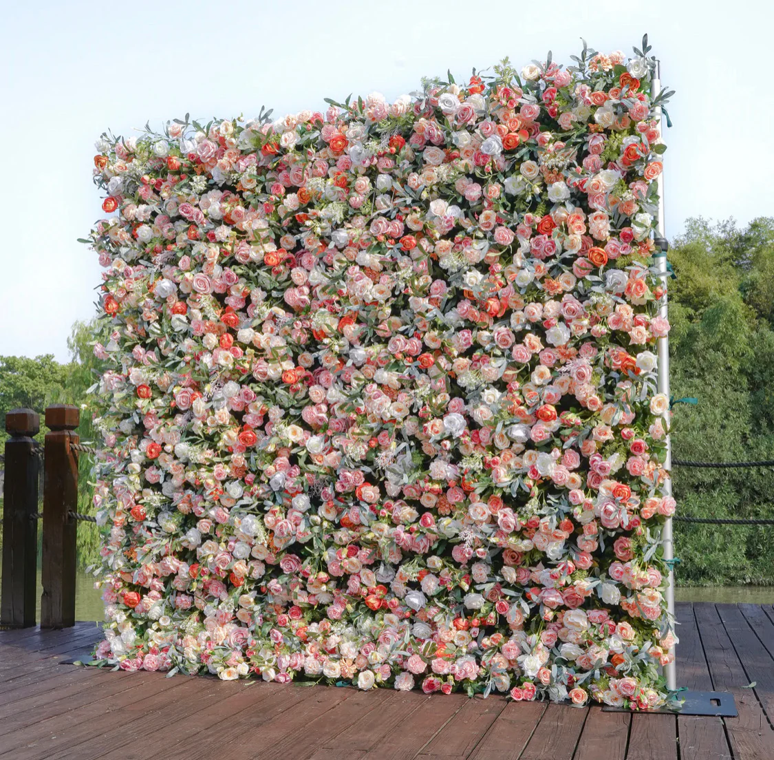 Deluxe 5D “Ella” flower wall cloth back