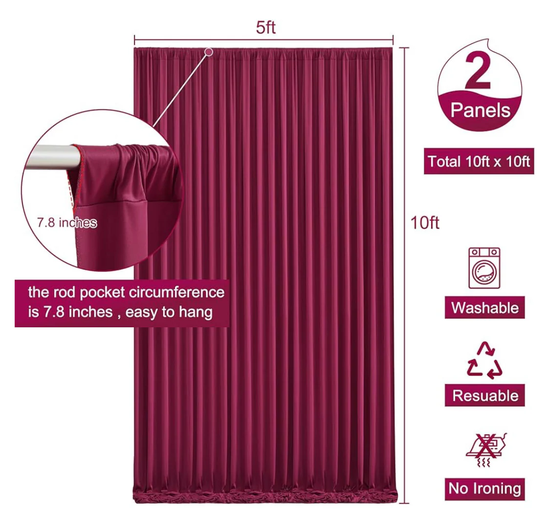 NEW Premium Burgundy sequin wall