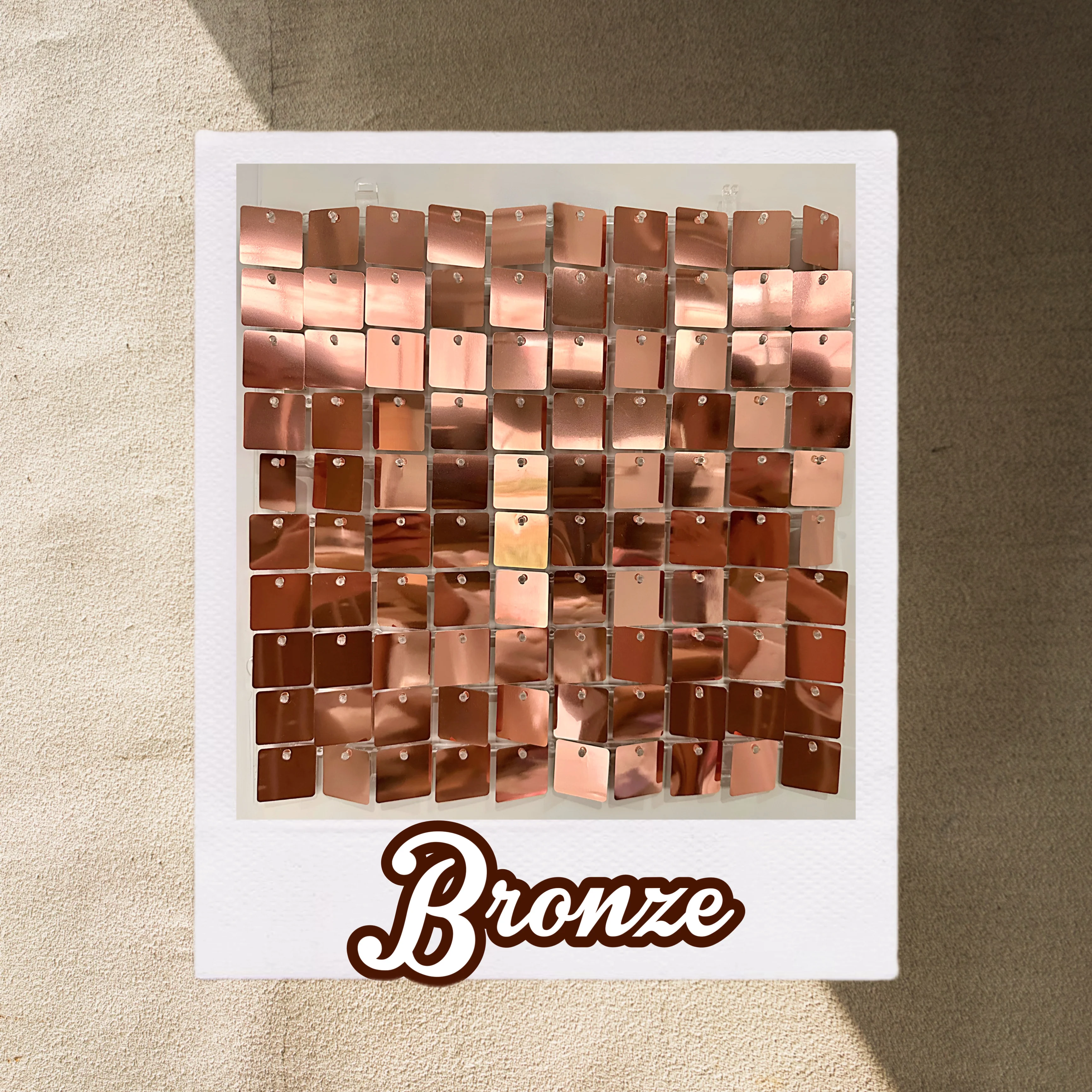 New Bronze mirror sequin wall