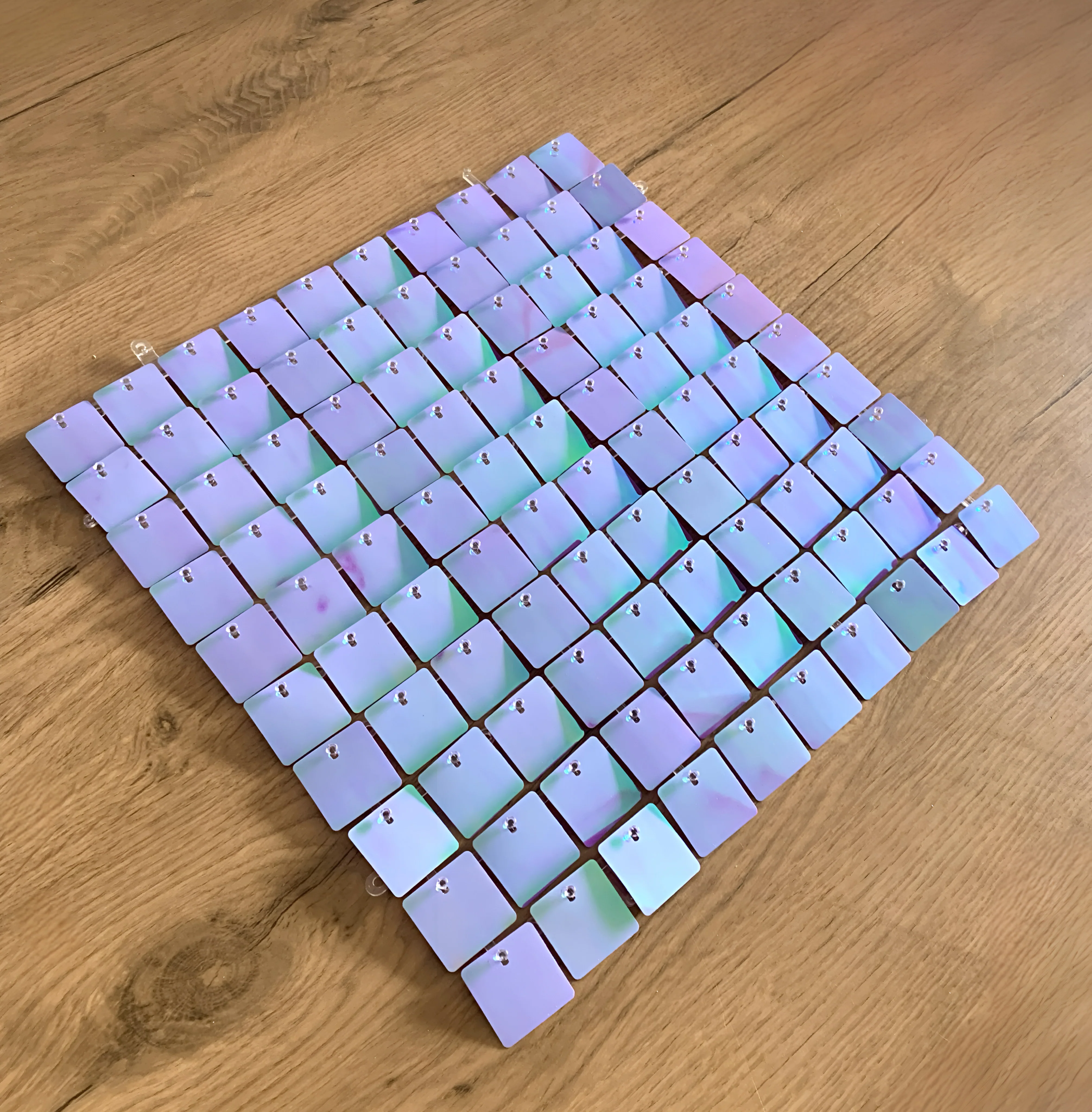 Lavender iridescent sequin wall