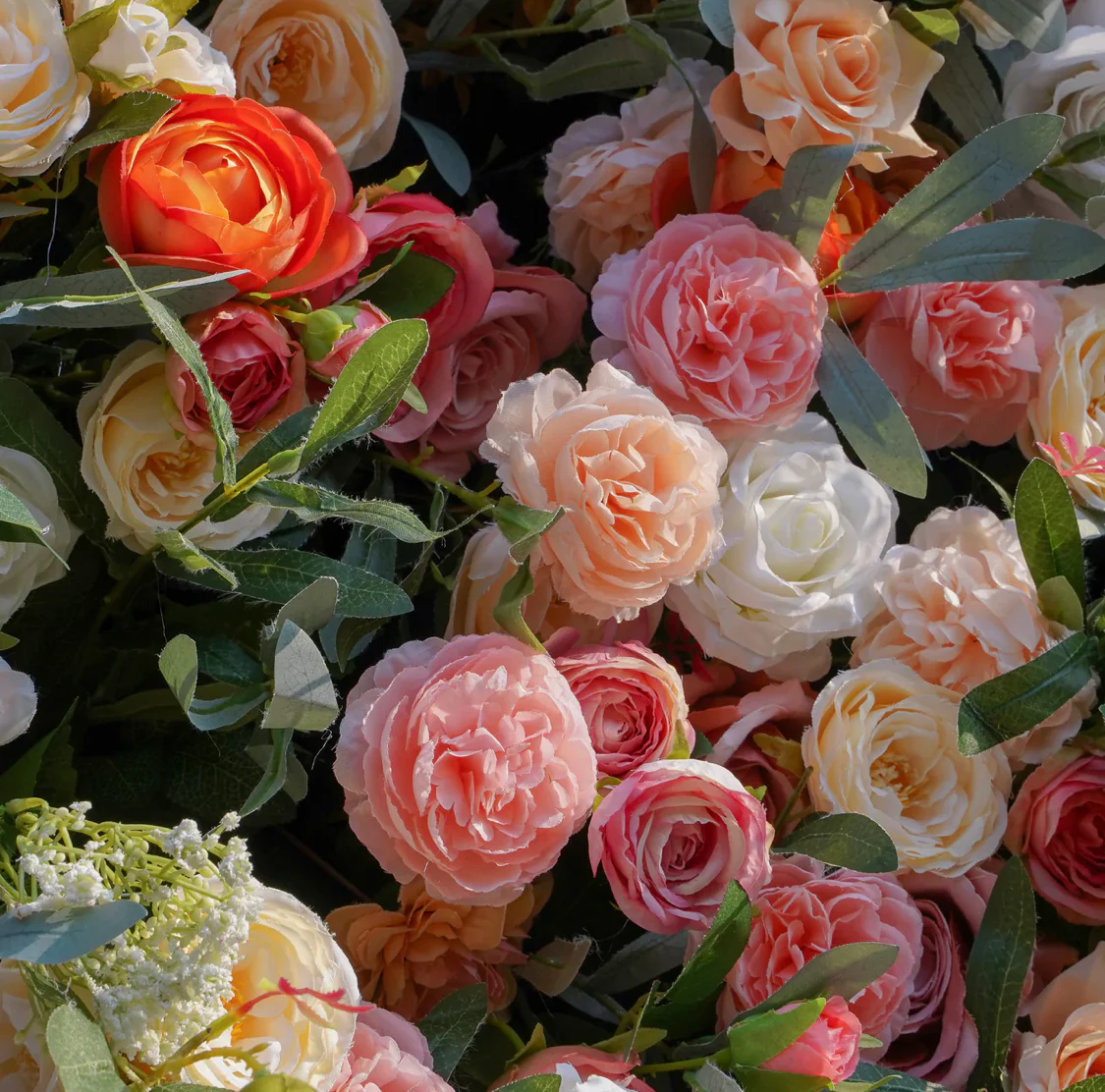 Deluxe 5D “Ella” flower wall cloth back