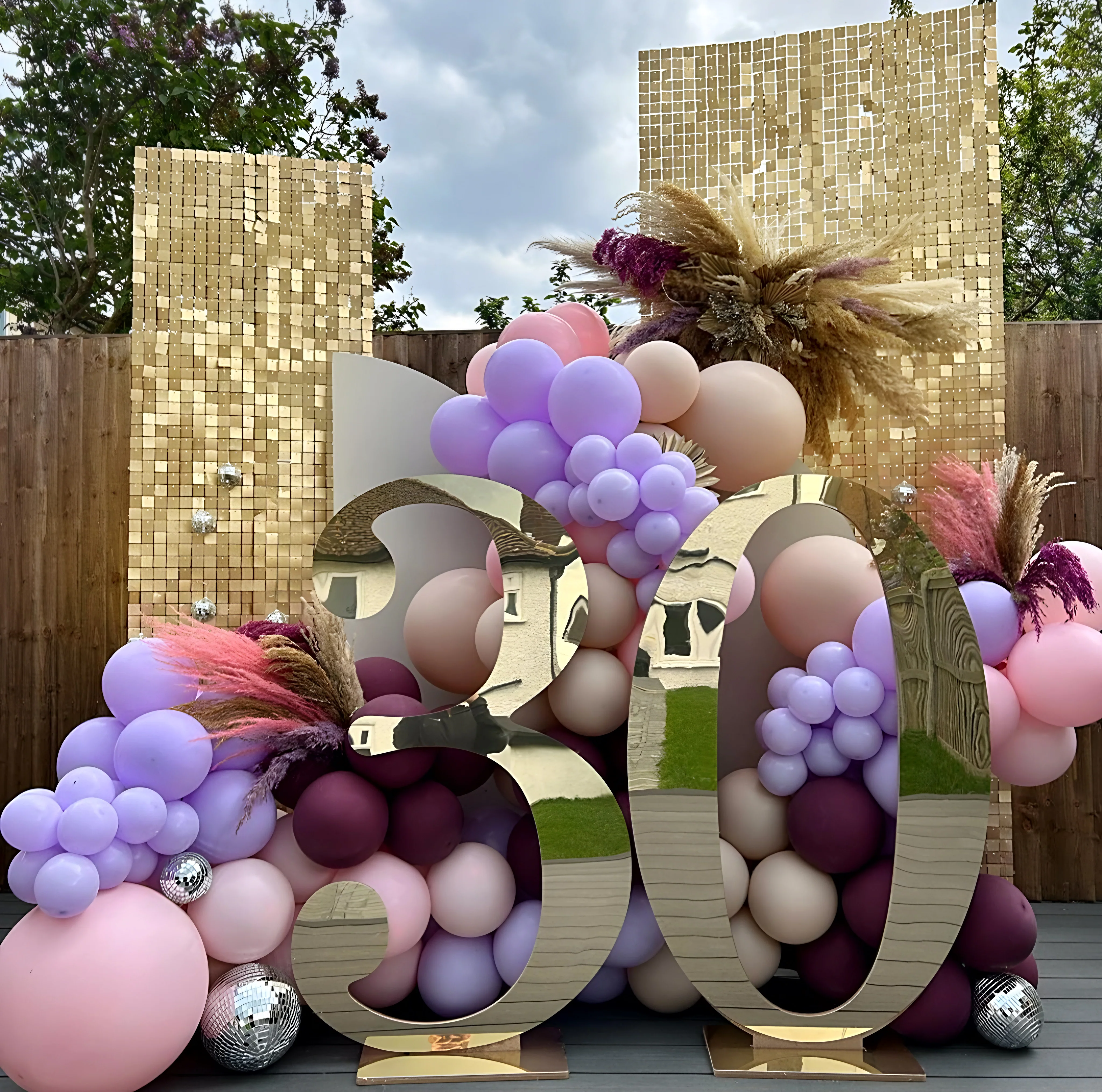 Mini sequin wall 2 x 180cm x 60cm 24 panels (2 x 12 panels)