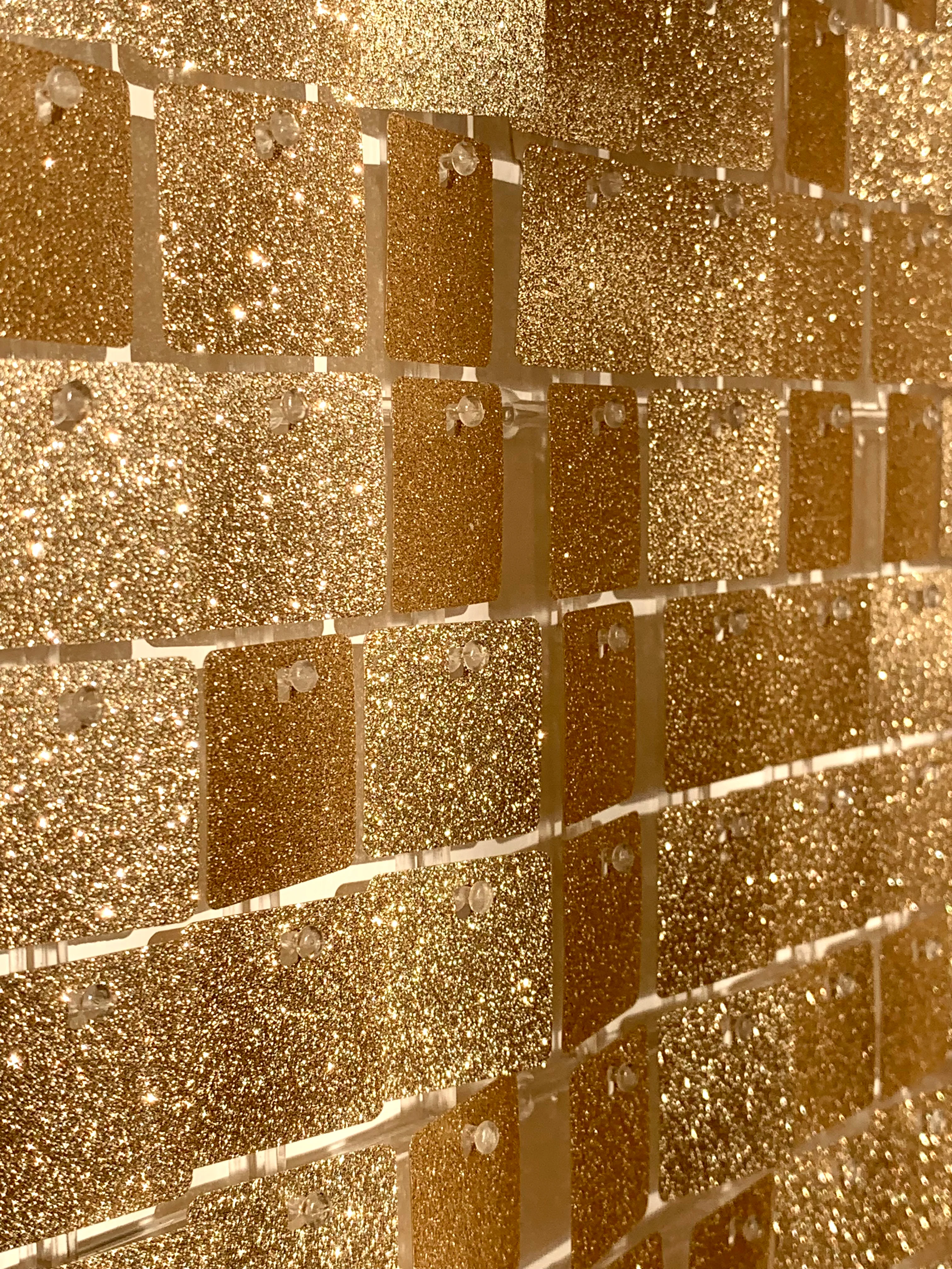 NEW glitter gold sequin wall