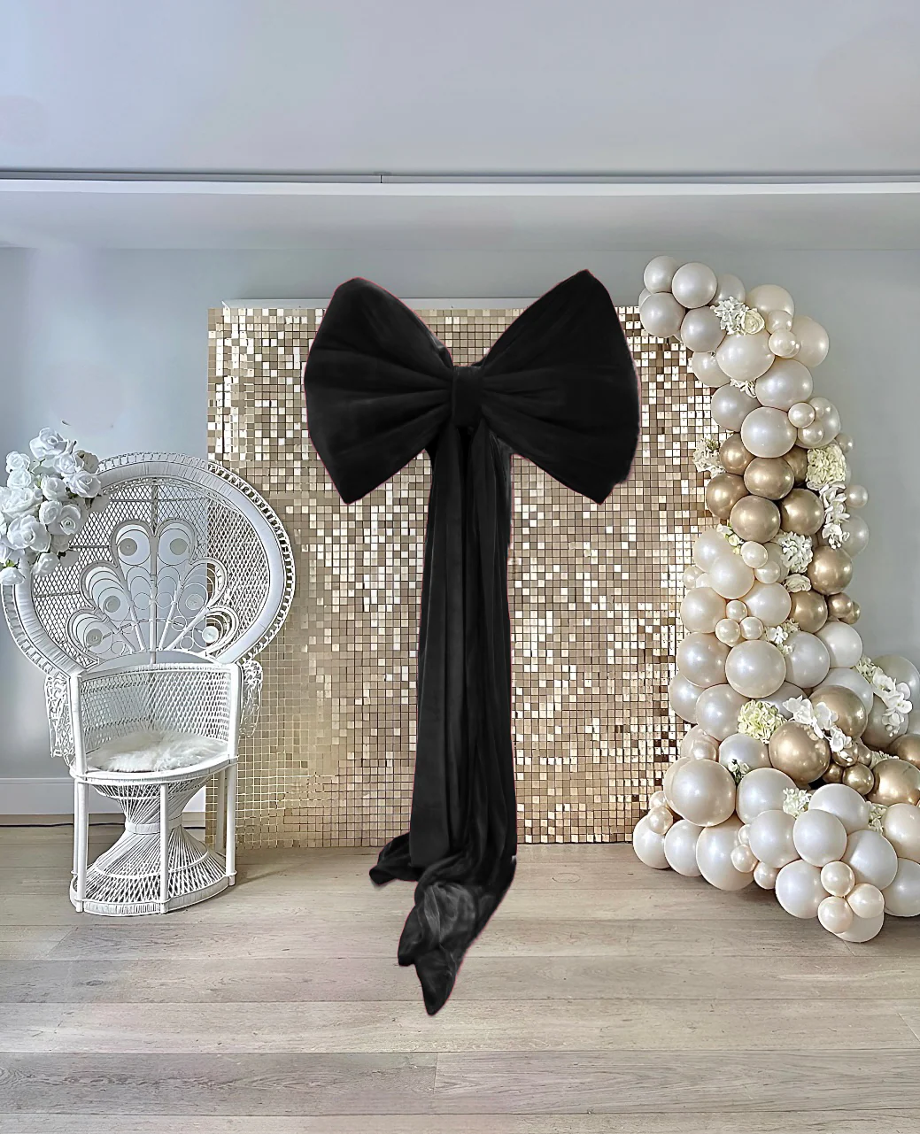 Velvet giant bow (all colours) 215cm x 120cm x 90cm