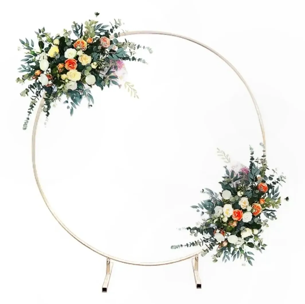 White iron moongate hoop frame
