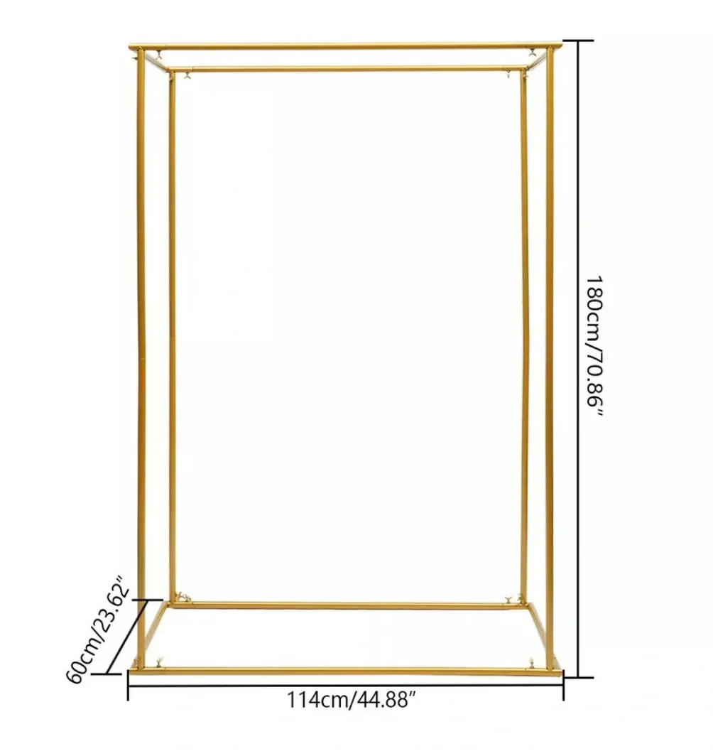 Large gold rectangular stand 180cm x 114cm x 60cm