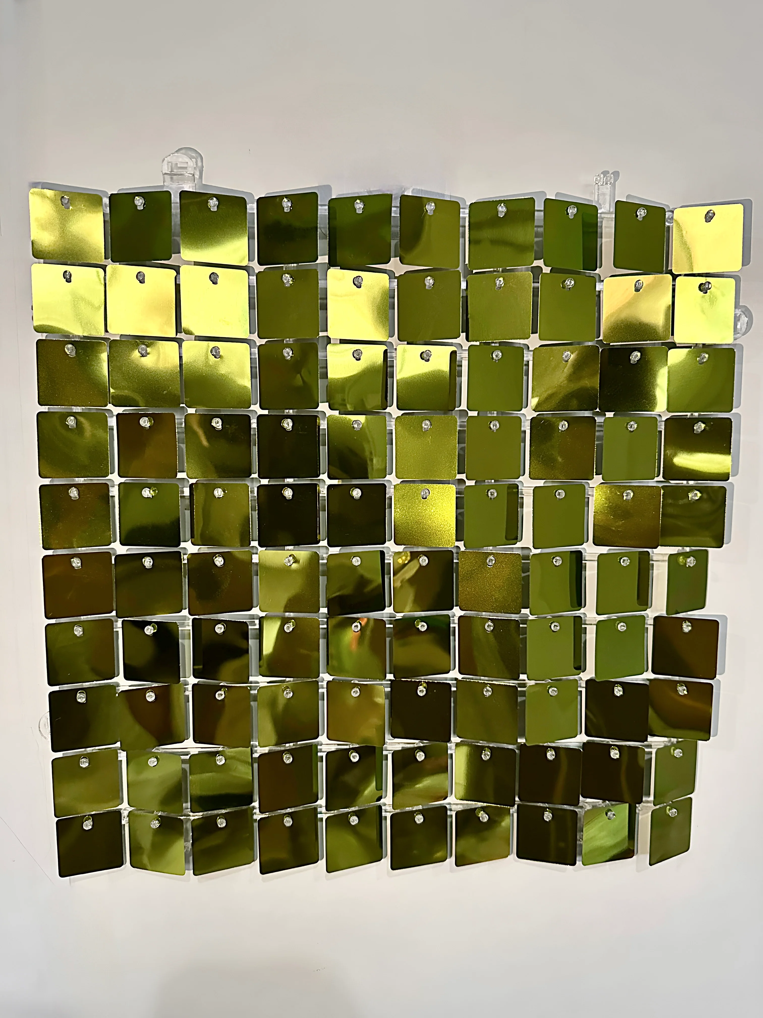New Olive green mirror sequin wall