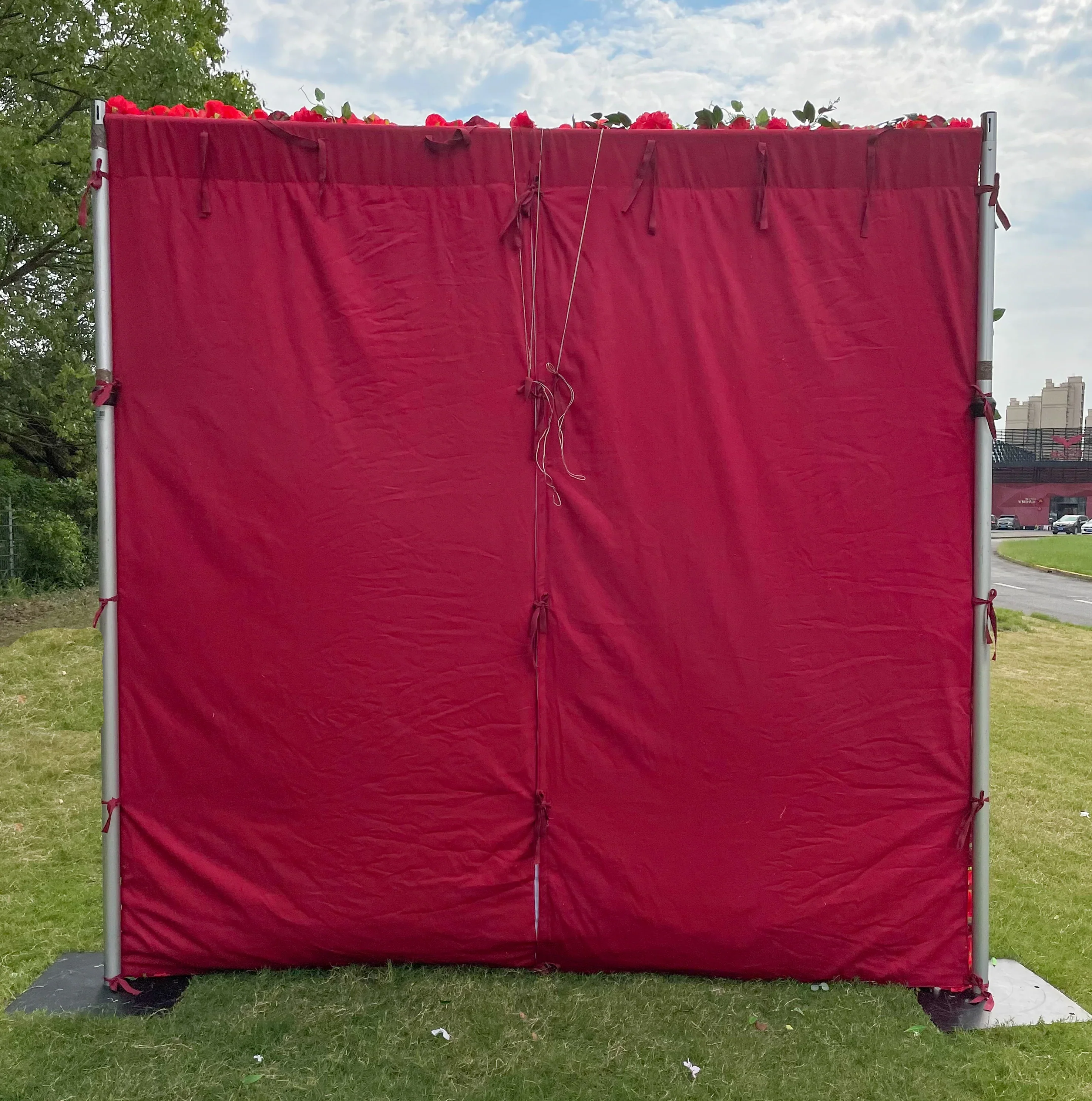 Deluxe 5D “Scarlet” flower wall cloth back