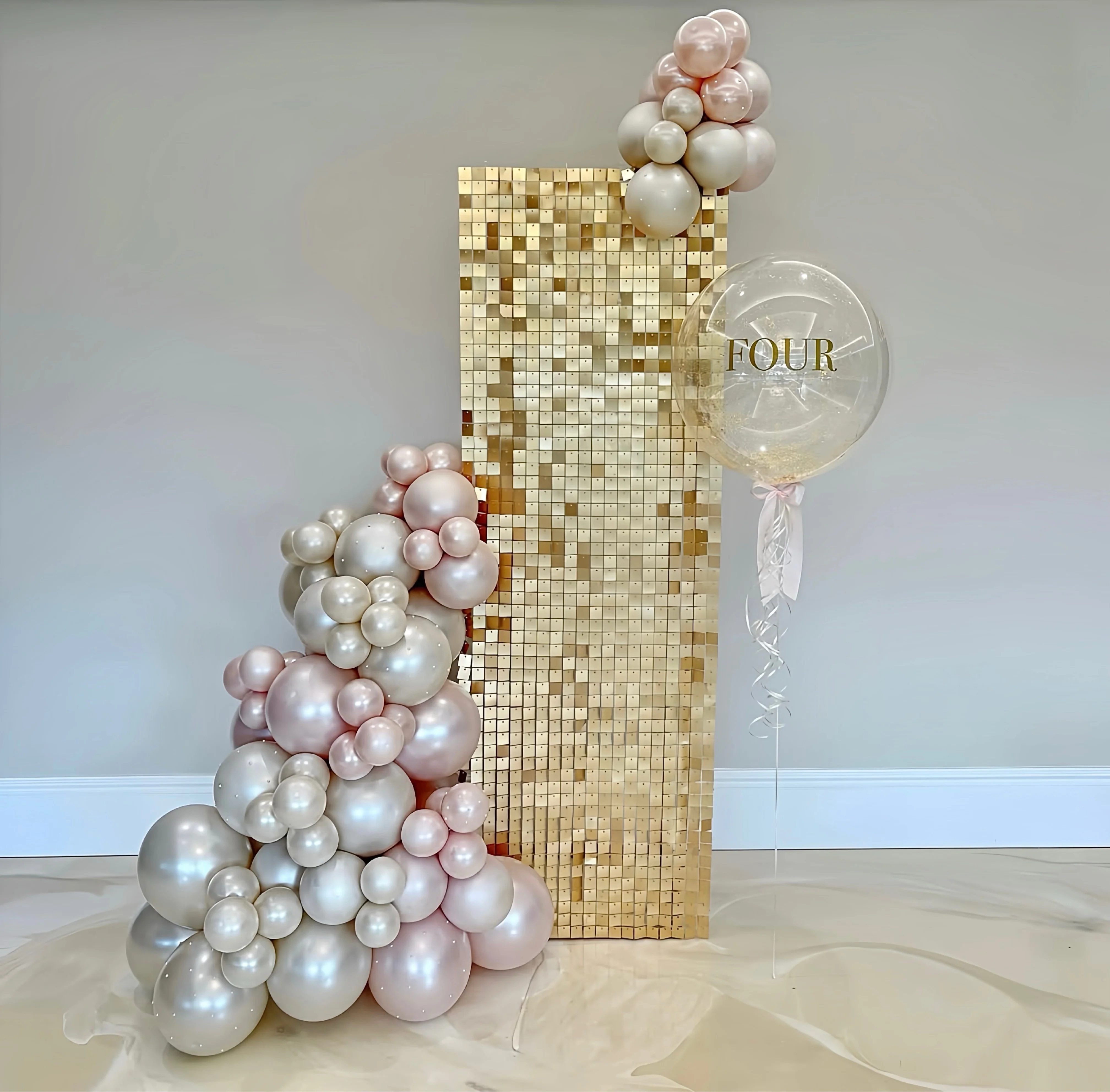 Champagne gold sequin wall