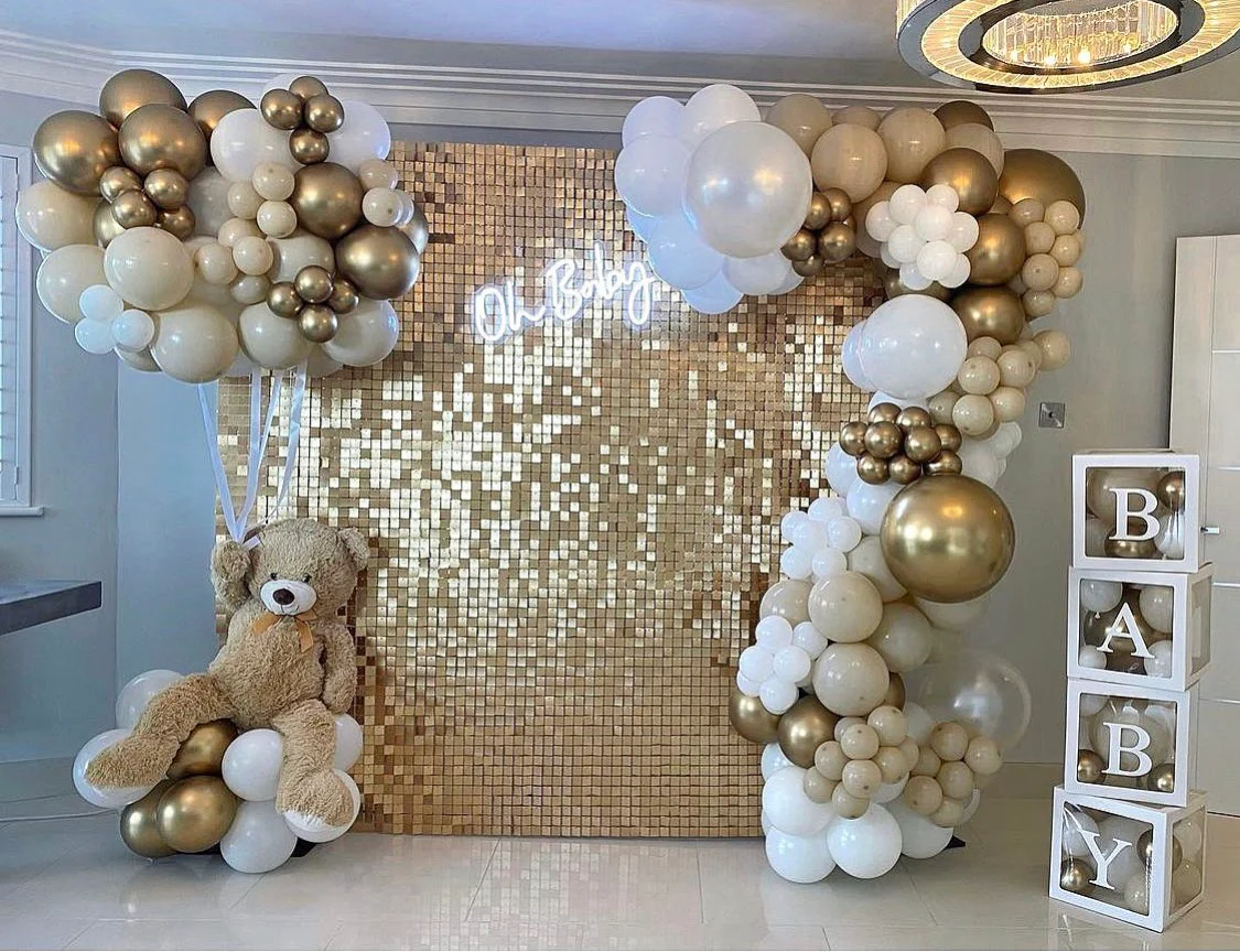 Champagne gold sequin wall
