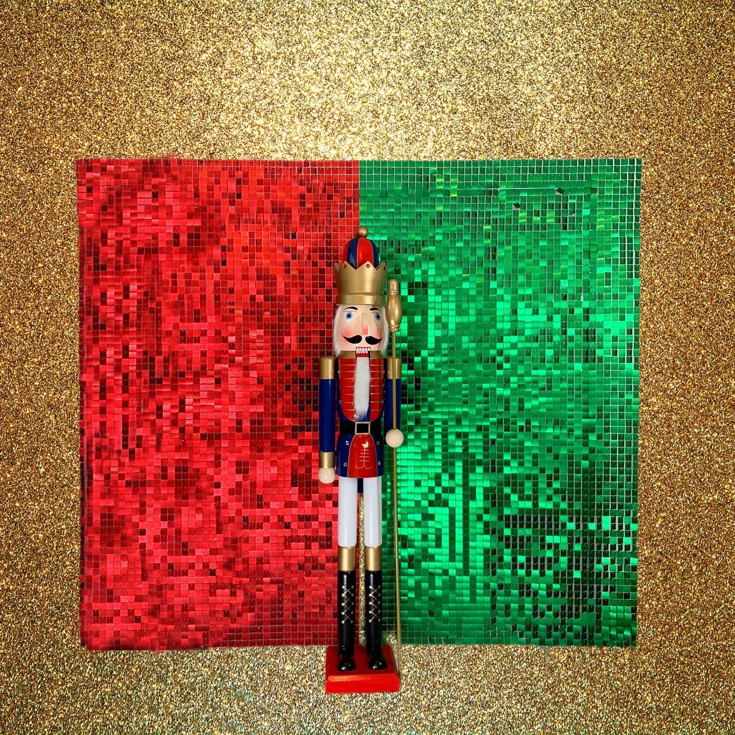 Green matte sequin wall