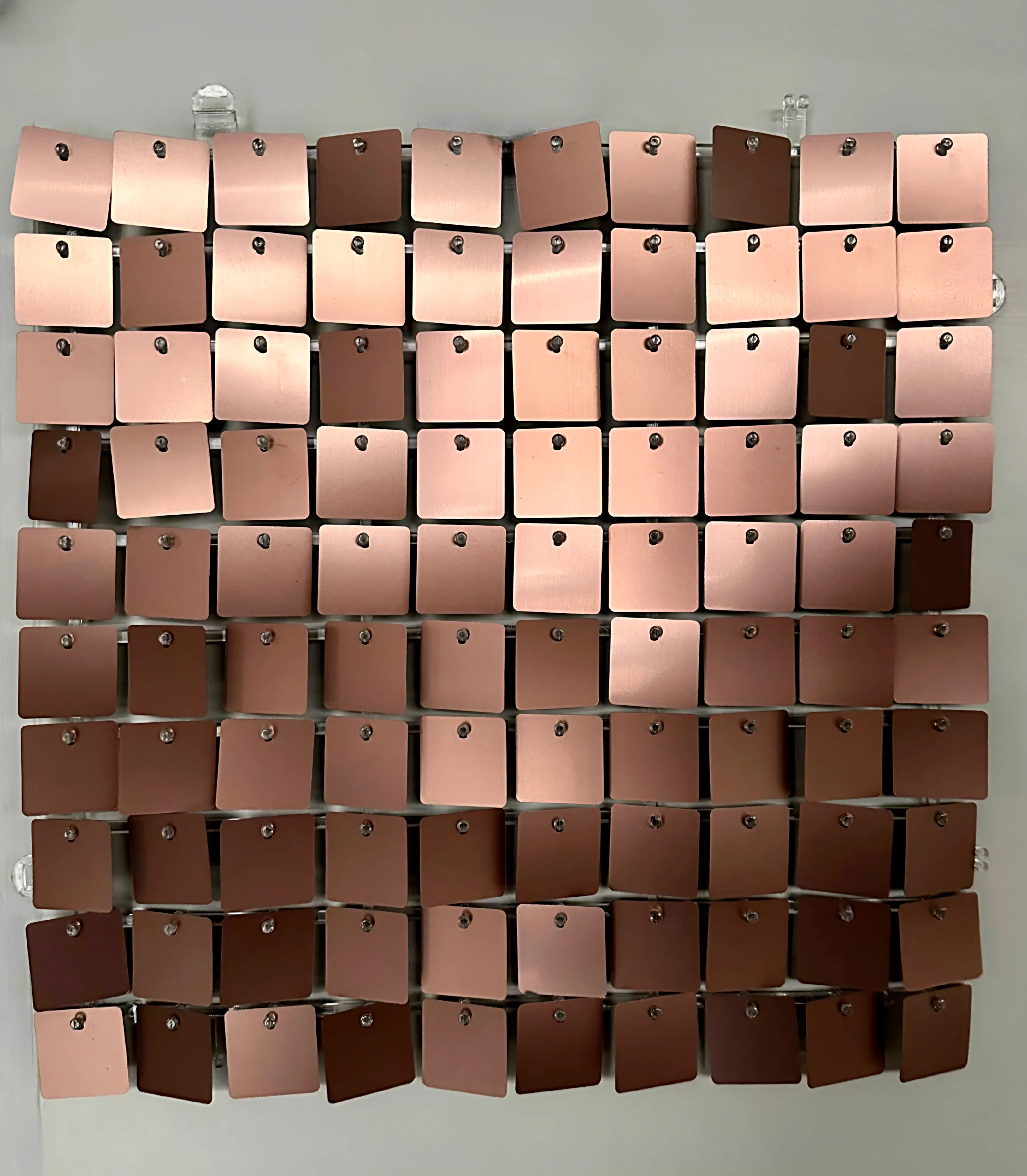 New Coffee brown matte sequin wall