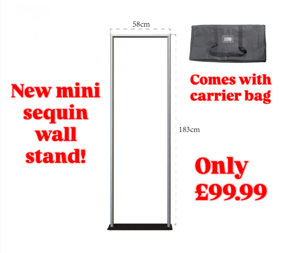 Mini sequin wall stand frame