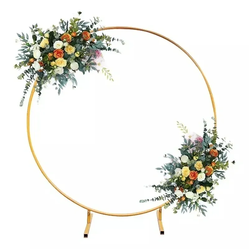 Gold iron moongate hoop frame