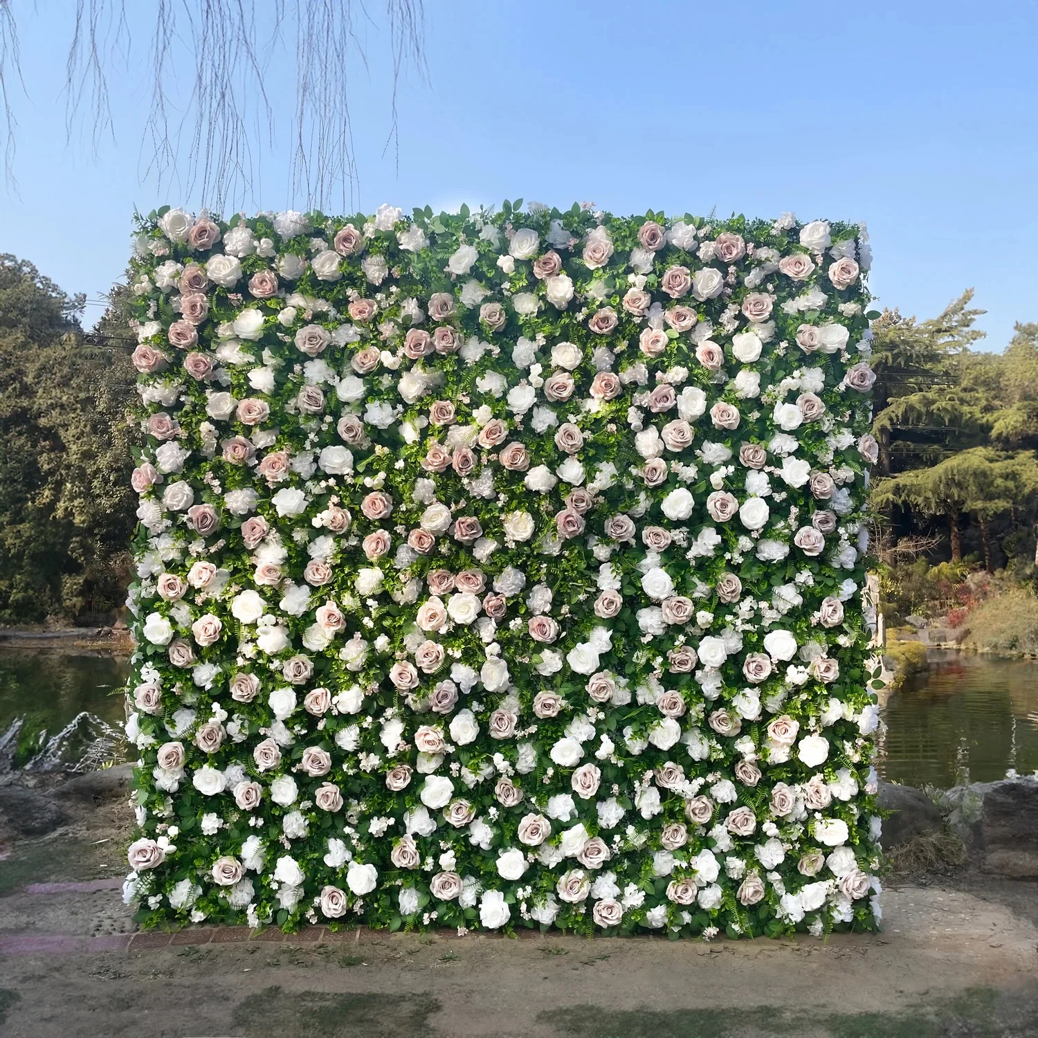 Deluxe 5D “Celia” flower wall cloth back